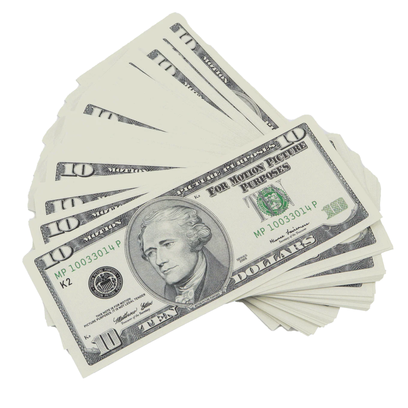 Money Prop - 2000 Series $10 Crisp New $1,000 Full Print Stack - Image 3