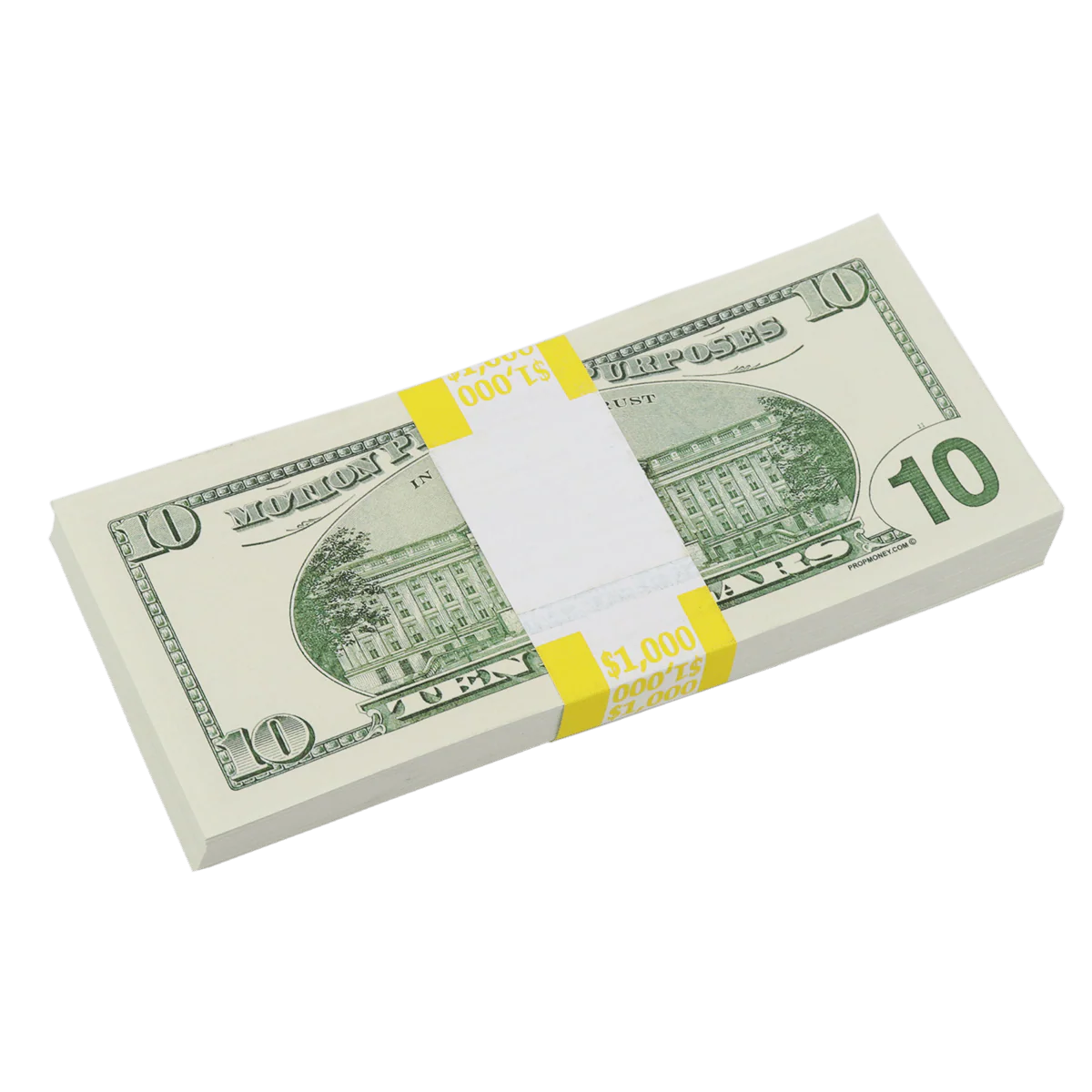 Money Prop - 2000 Series $10 Crisp New $1,000 Full Print Stack - Image 6