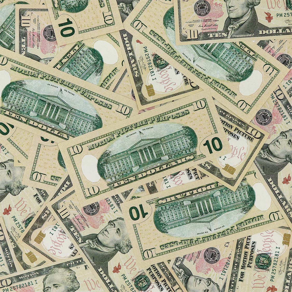 Money Prop - New Series $10 Crisp New $1,000 Full Print Stack - Image 3