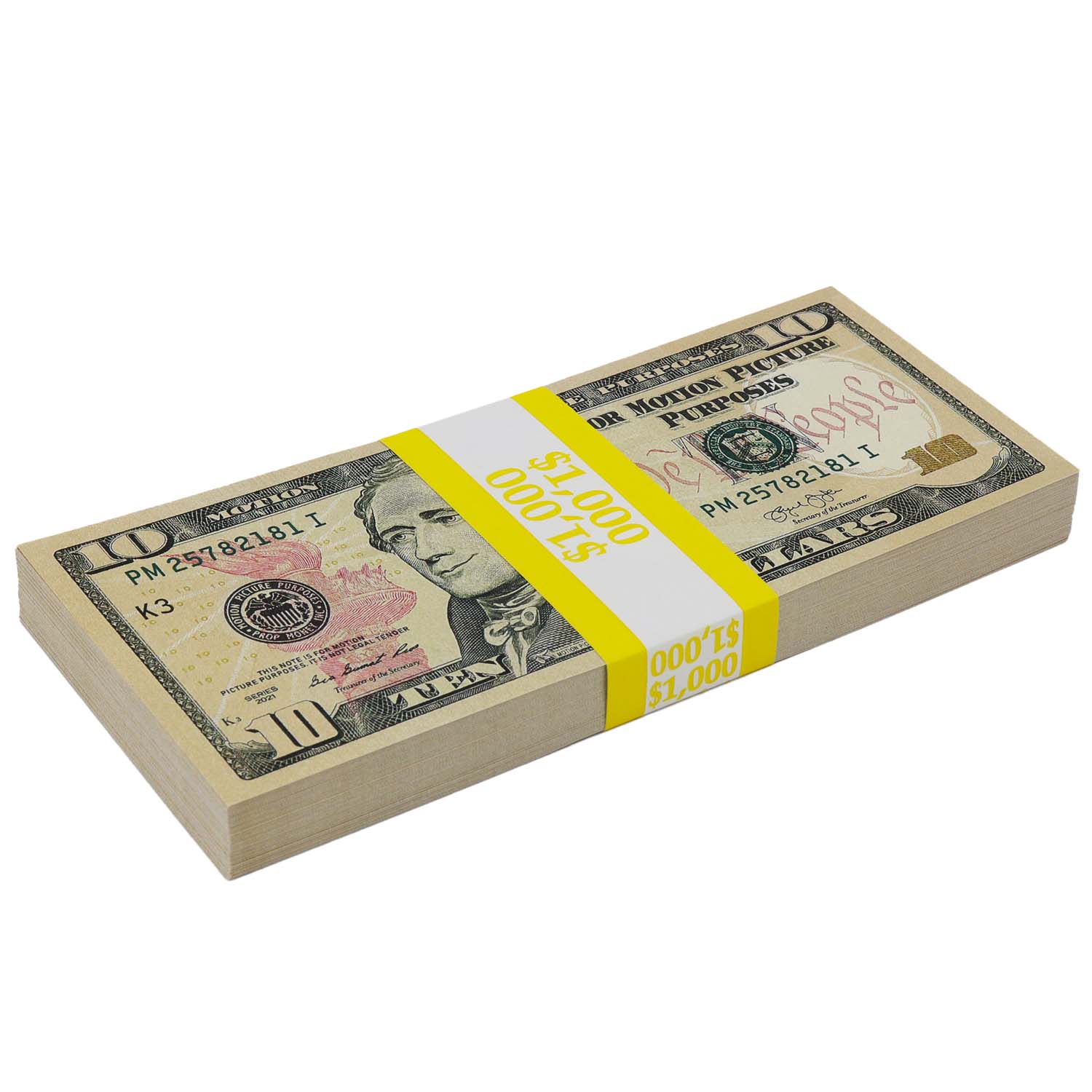 Money Prop - New Series $10 Crisp New $1,000 Full Print Stack - Image 6