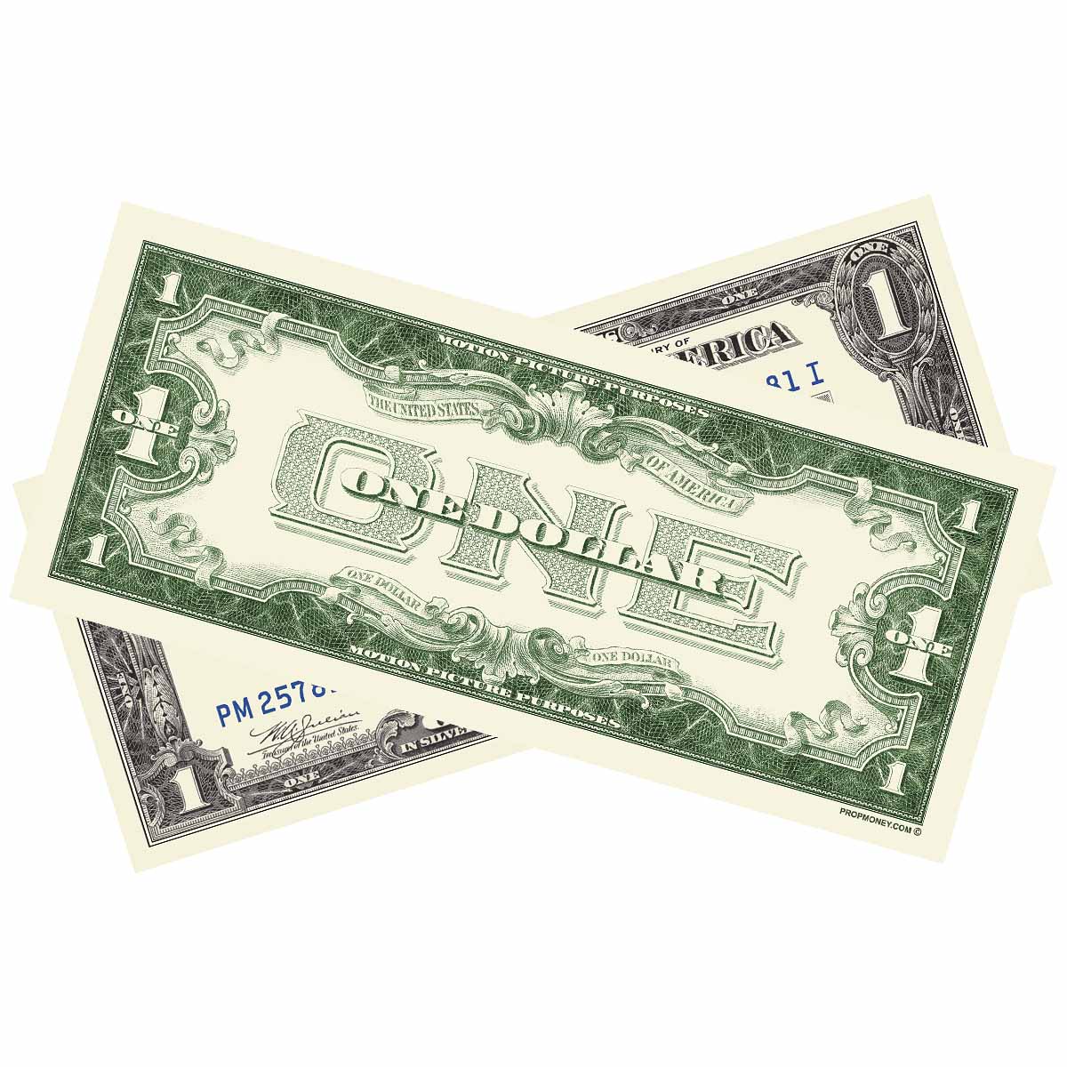 Money Prop - Vintage Series $1 Silver Certificate Bills $100 Full Print Stack - Image 2