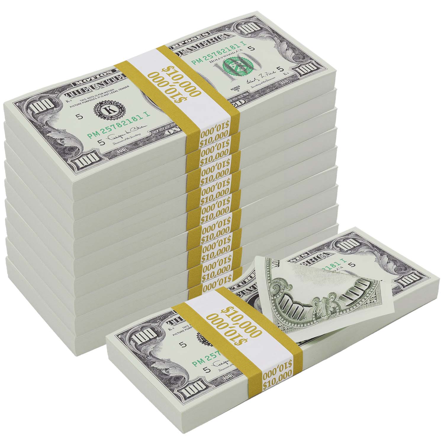Money Prop - 1990 Series $100 Crisp Full Print $100,000 Stacks - Image 2