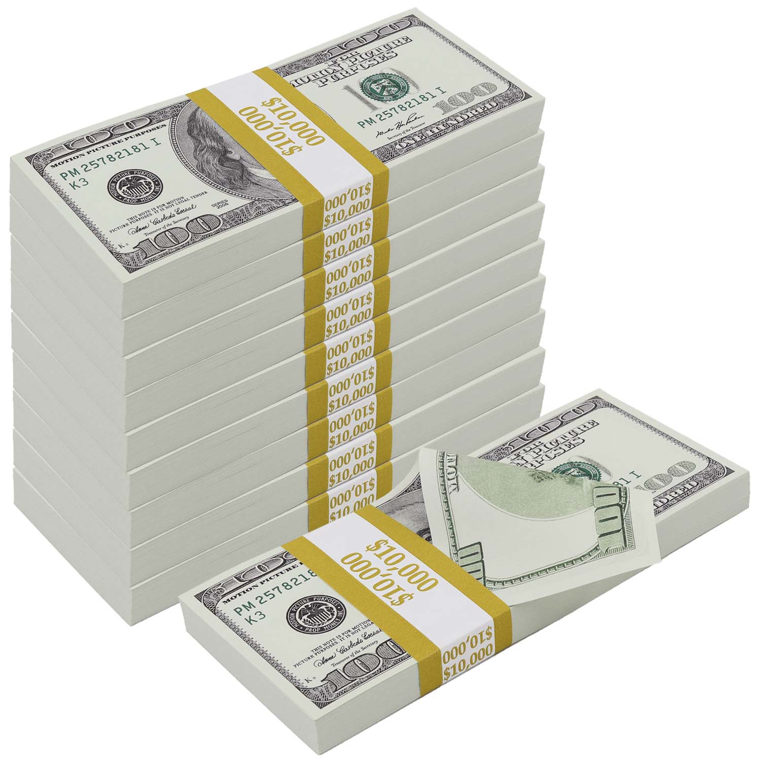 Money Prop - 2000 Series $100 Crisp Full Print $100,000 Stacks - Image 2