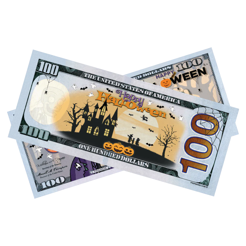 Money Prop - $100 Halloween Frankie Bills - Image 2