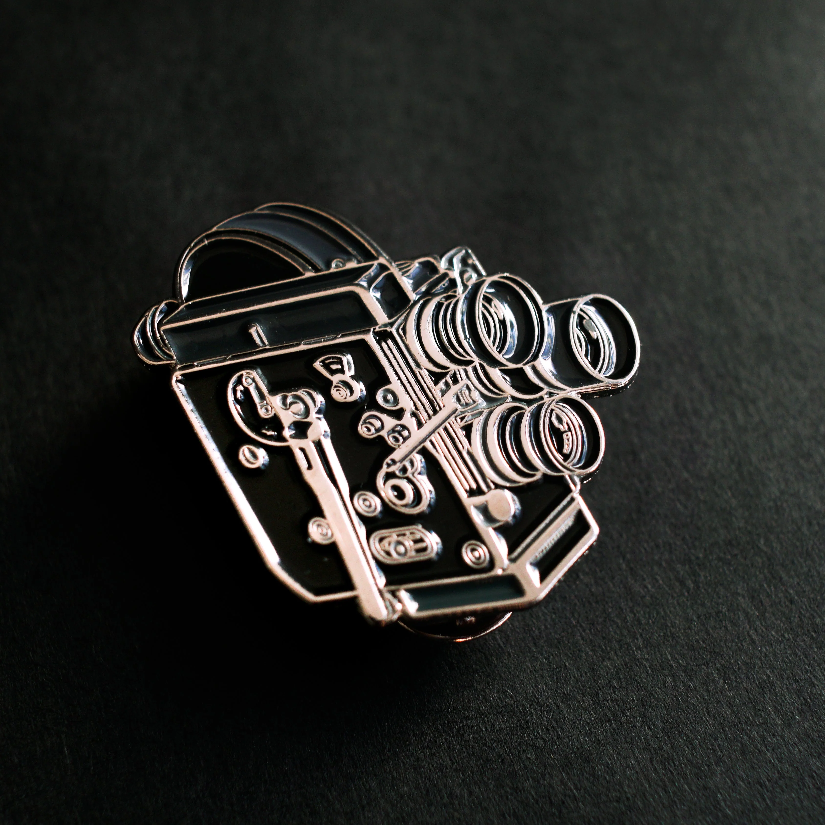 16mm Film Camera Enamel Pin - Image 3