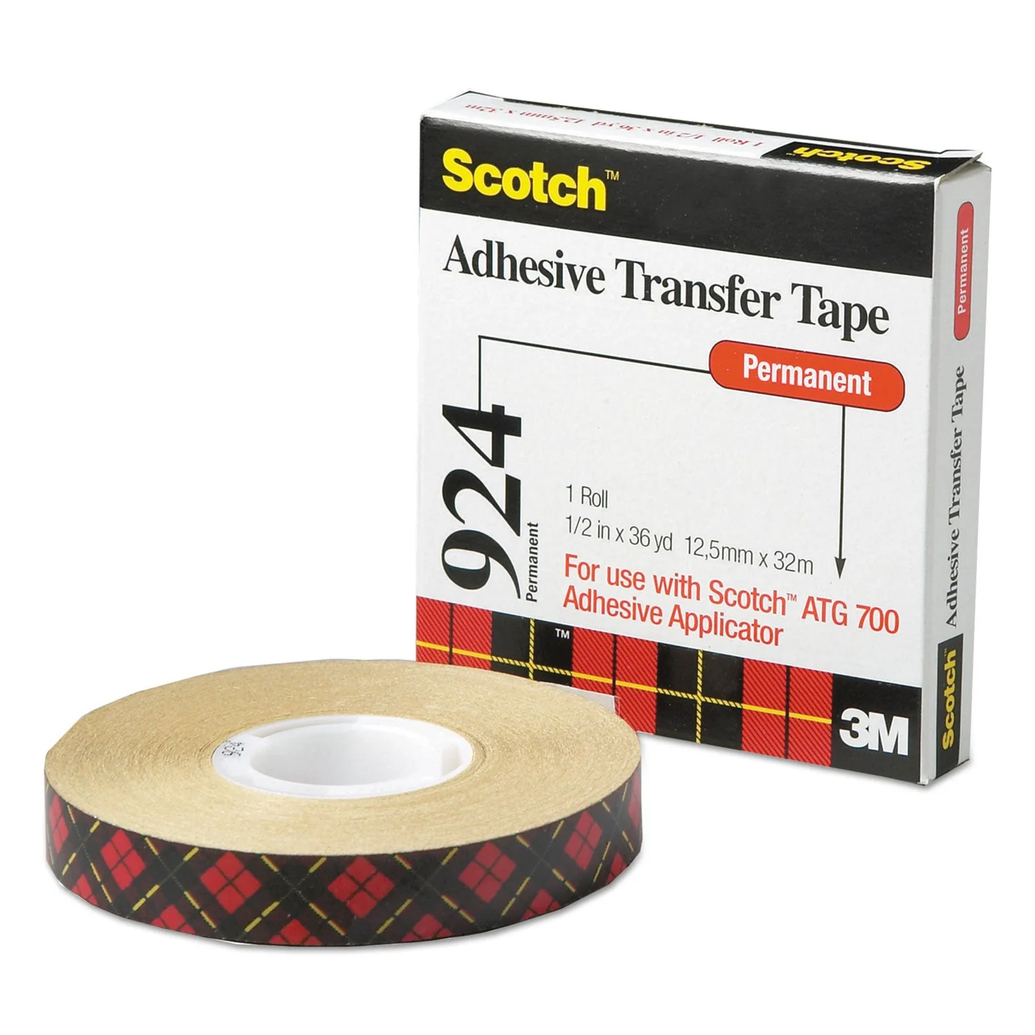 3M Scotch ATG/Adhesive "Snot Tape" Transfer Tape 36 Yard Roll (3/4", 1/2", 1/4") - Image 7