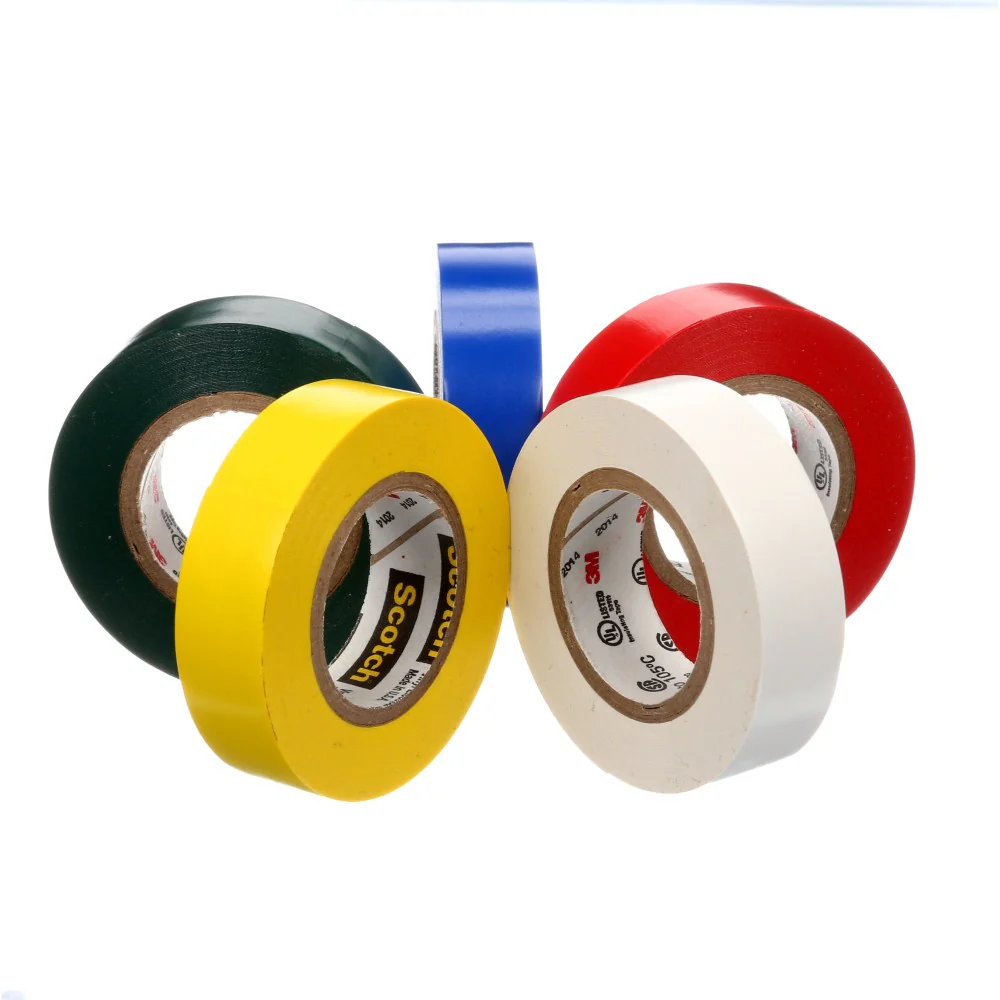3M Scotch Professional Grade Quality Electrical Tape, 5 Tape Rolls, 0.5 in x 6.67 ft, 1" Core - Image 2