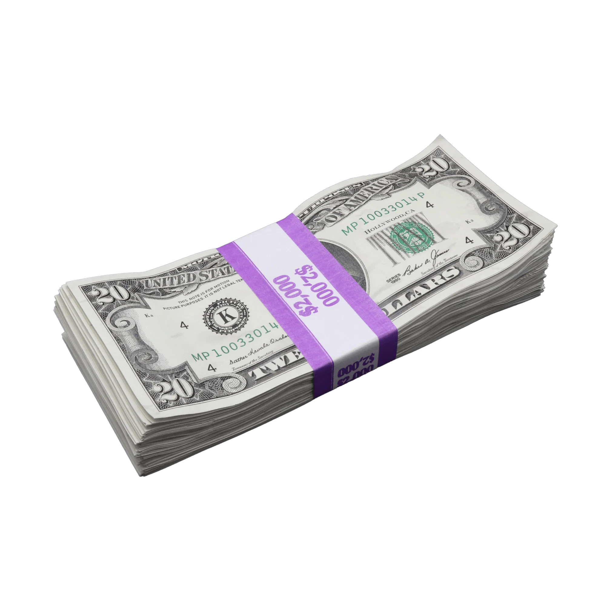 Money Prop - 1990 Series $50 Aged Full Print $6,000 Stacks Bundle - Image 5