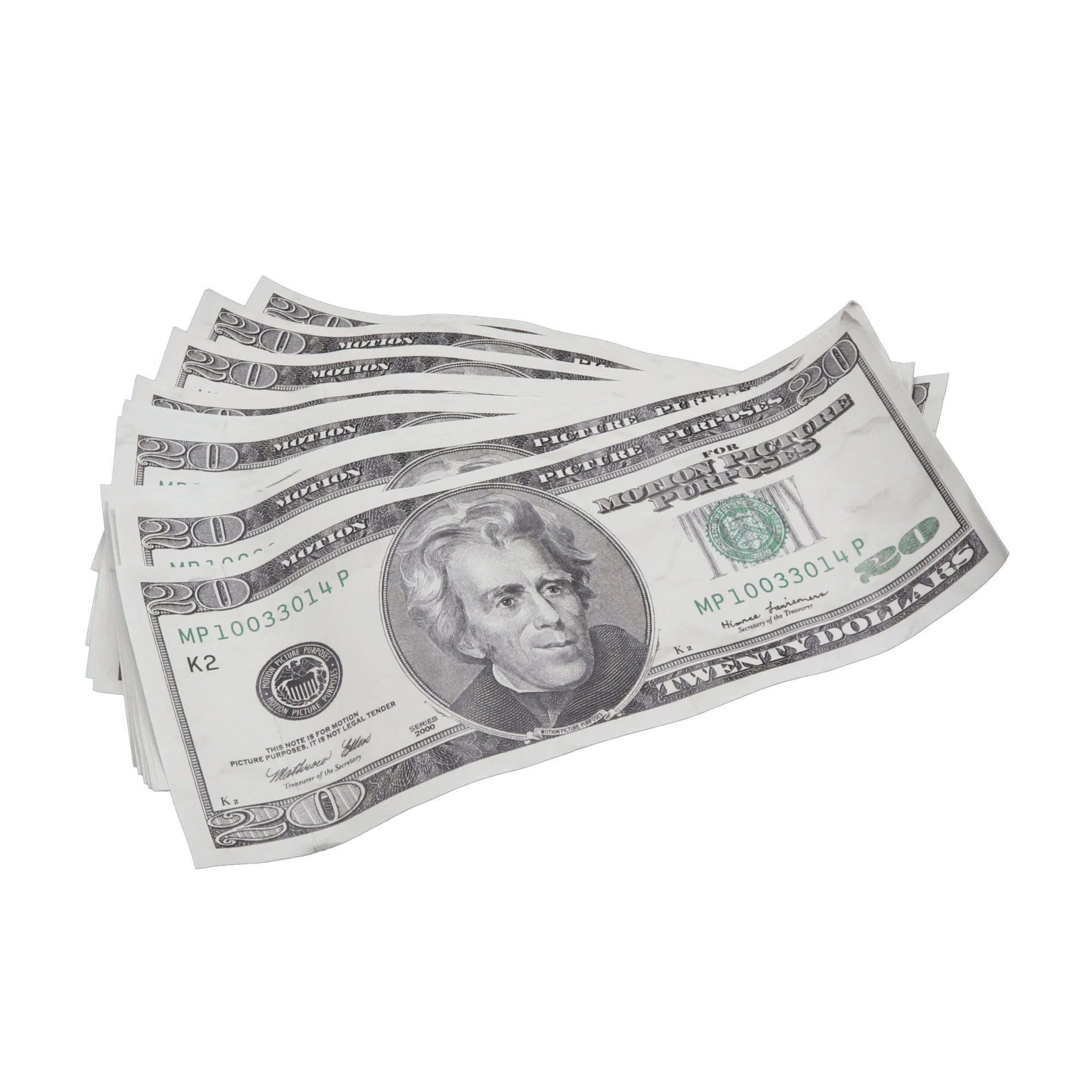 Money Prop - 2000 Series $50 Aged Full Print $6,000 Stacks Bundle - Image 3