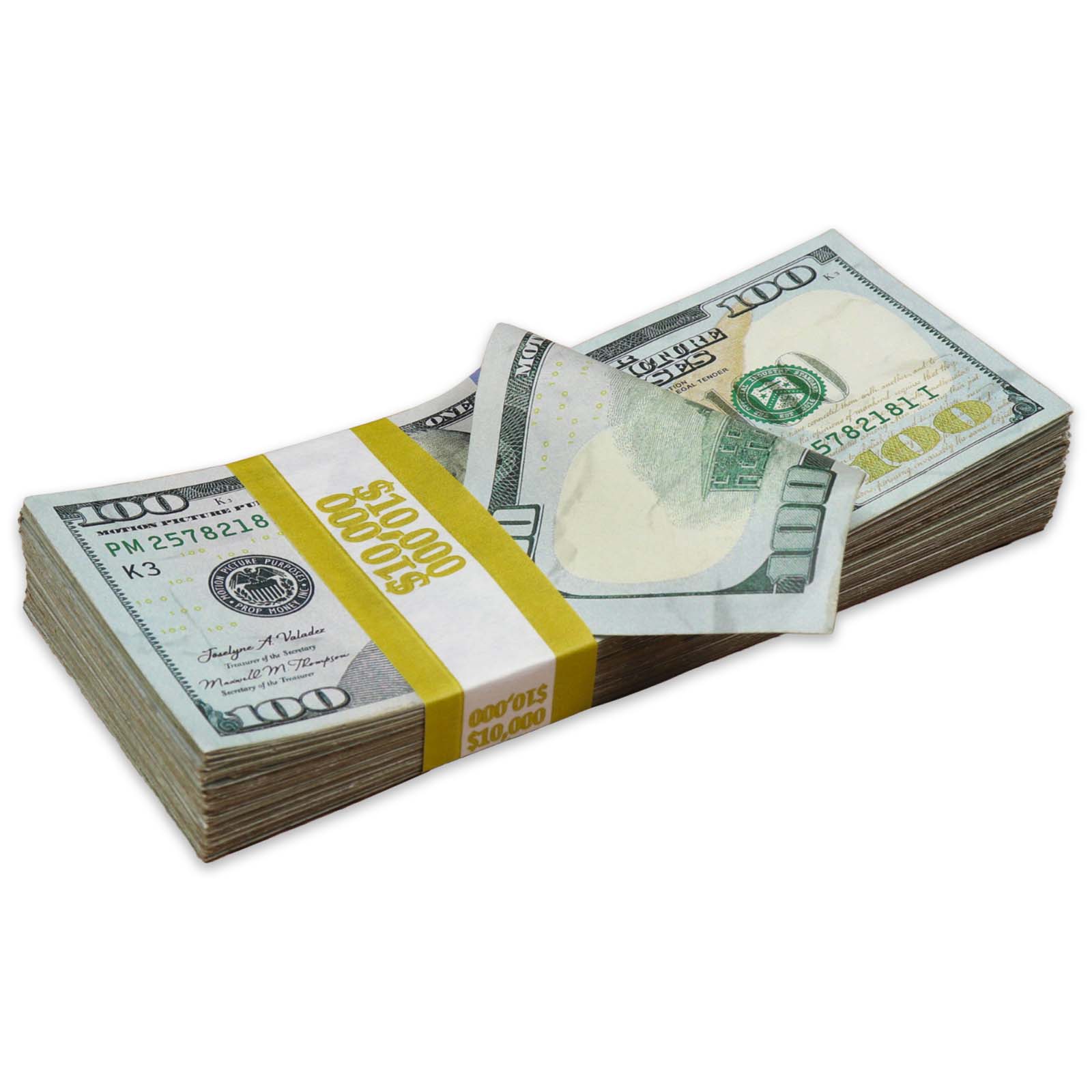 Money Prop - New Series $100 ✔️RealAged™ $10,000 Stack Full Print Stack - Image 3