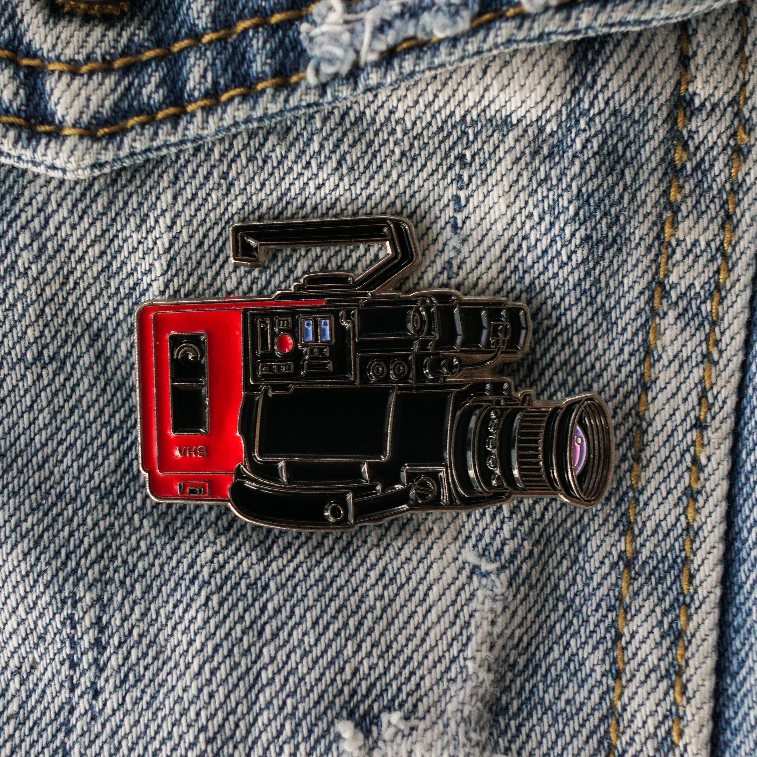 80s VHS Camera Enamel Pin - Image 4