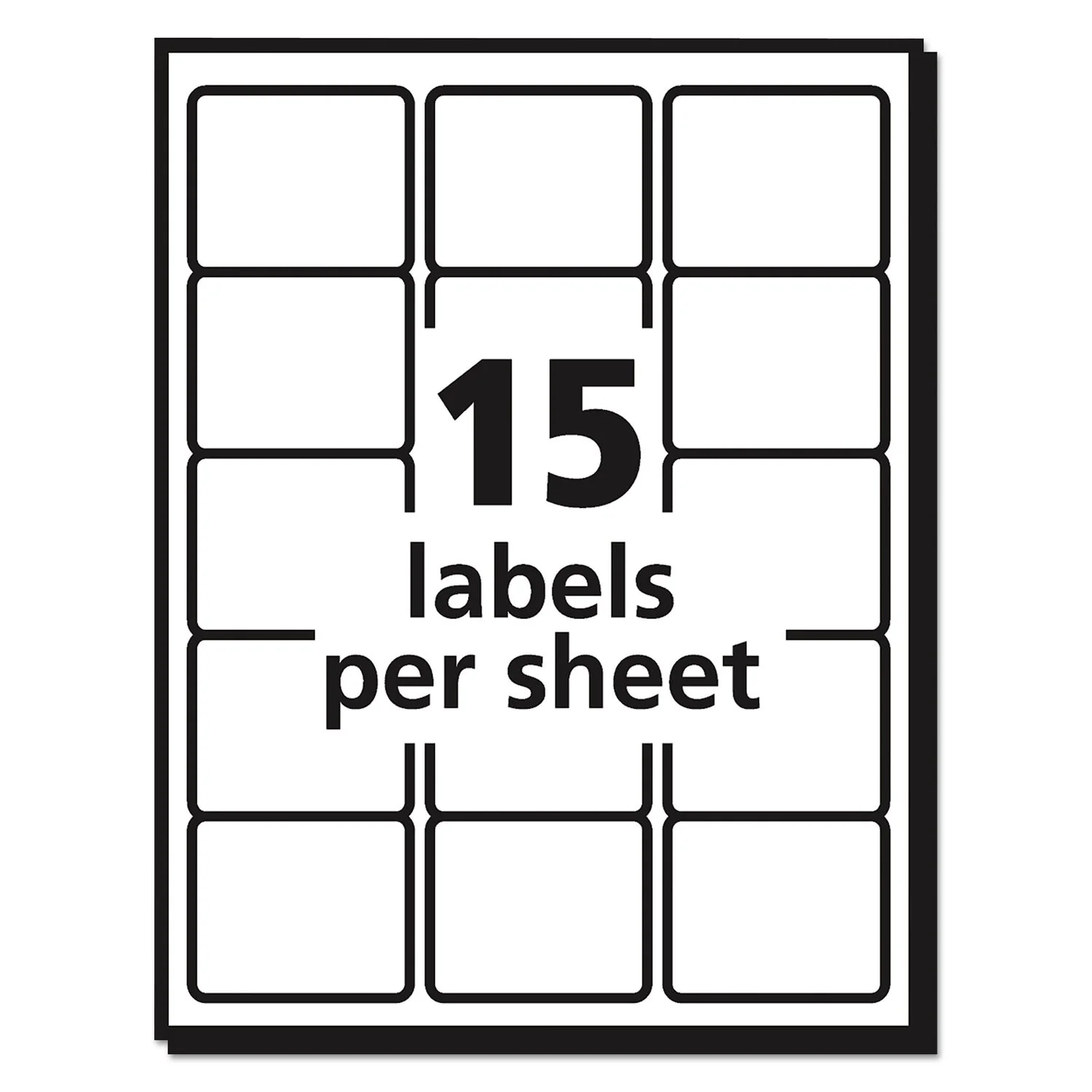 Avery Durable Permanent ID Labels with TrueBlock Technology, Laser Printers, 2 x 2.63, White, 15/Sheet, 50 Sheets/Pack - Image 7