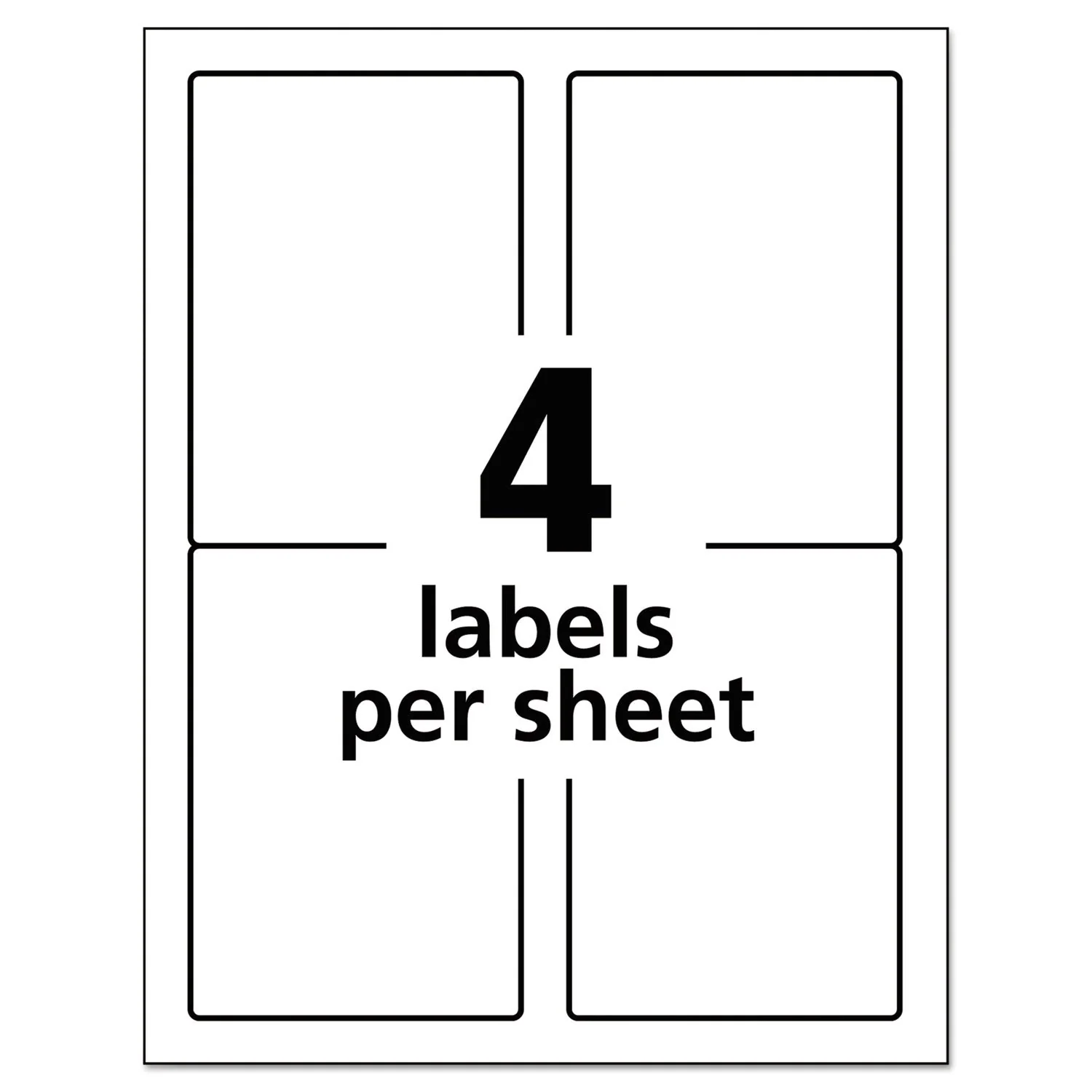 Avery Durable Permanent ID Labels with TrueBlock Technology, Laser Printers, 3.5 x 5, White, 4/Sheet, 50 Sheets/Pack - Image 5