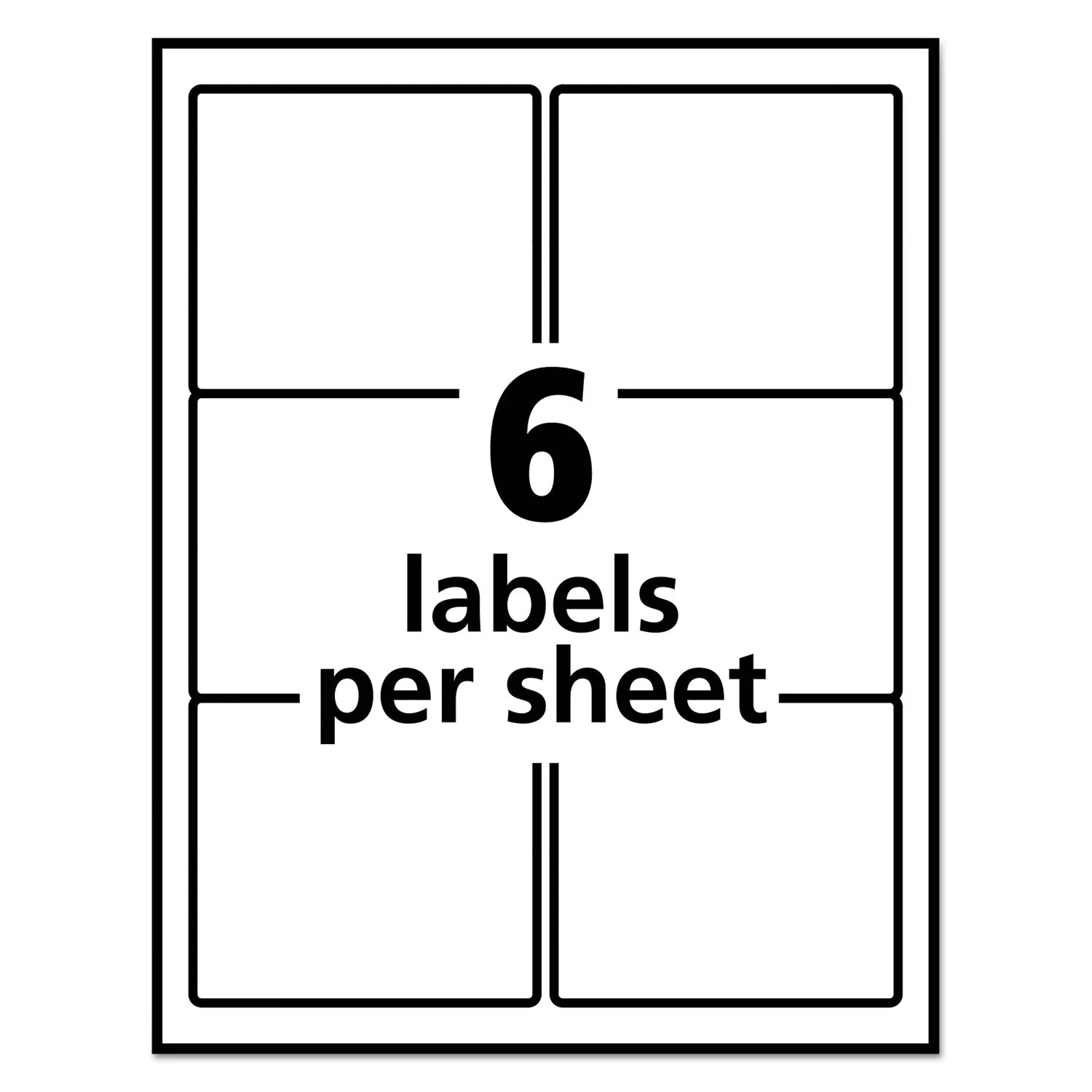 Avery EcoFriendly Mailing Labels, Inkjet/Laser Printers, 3.33 x 4, White, 6/Sheet, 100 Sheets/Pack - Image 4