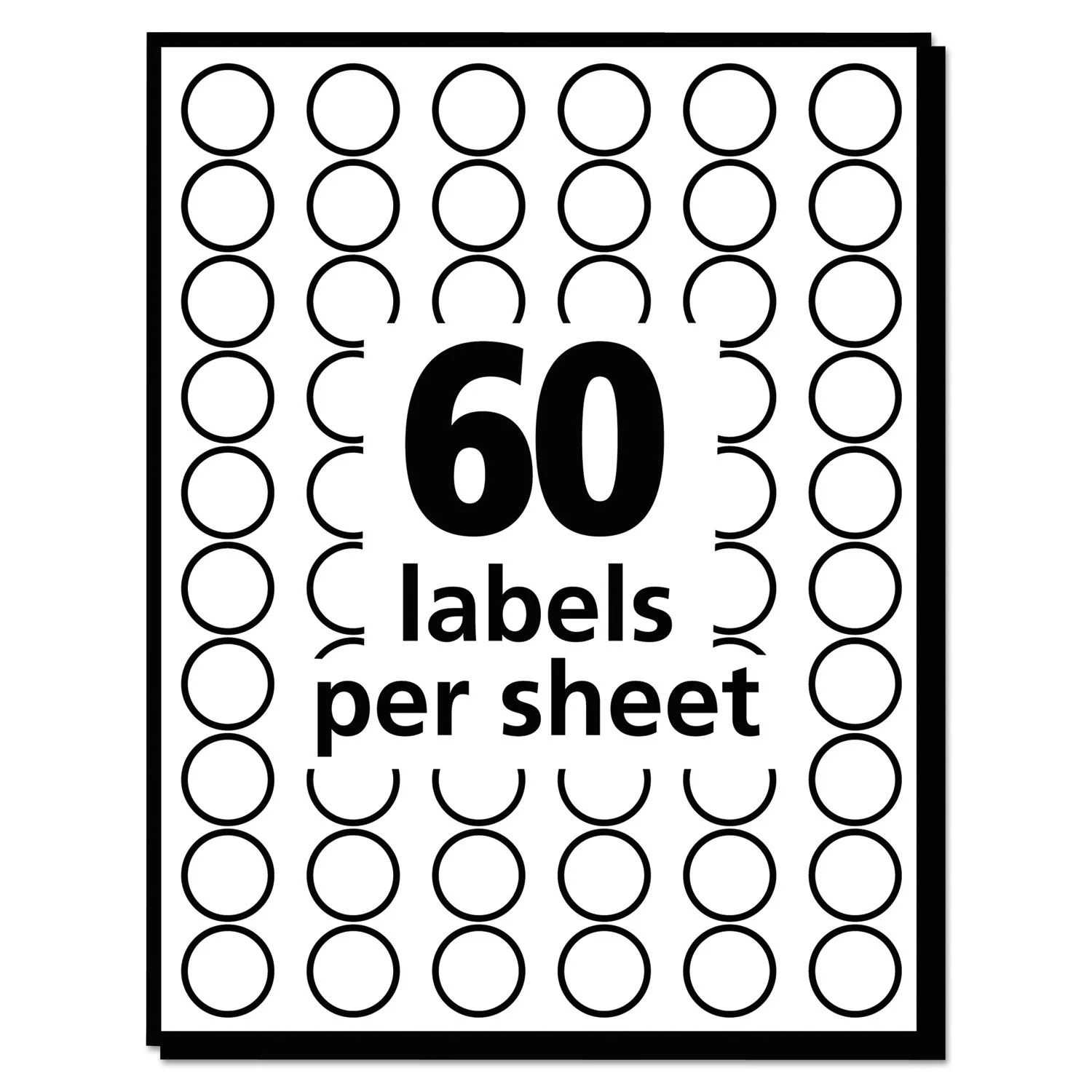 Avery Handwrite Only Self-Adhesive Removable Round Color-Coding Labels, 0.5" dia, Light Blue, 60/Sheet, 14 Sheets/Pack, (5050) - Image 3