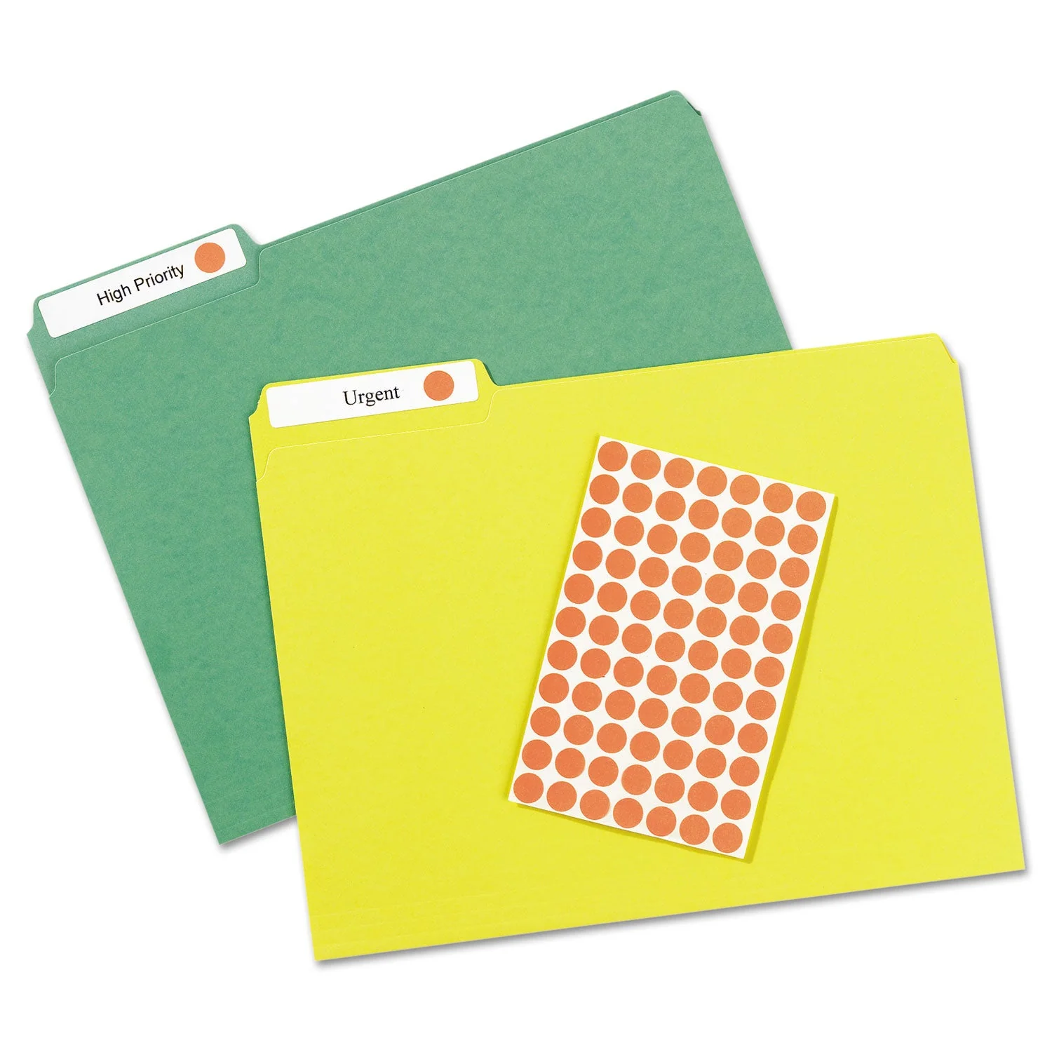 Avery Handwrite Only Self-Adhesive Removable Round Color-Coding Labels, 0.5" dia, Neon Red, 60/Sheet, 14 Sheets/Pack, (5051) - Image 3