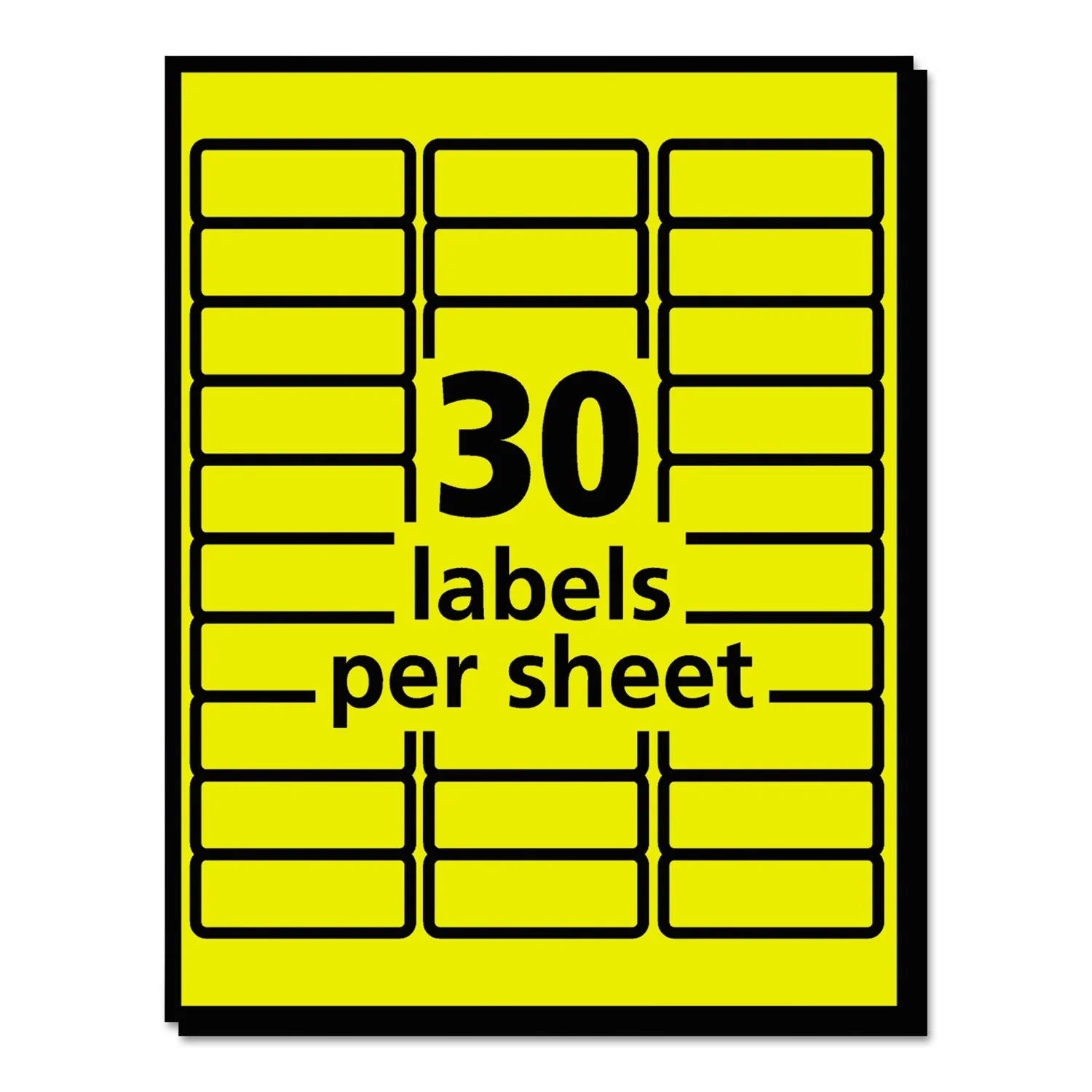 Avery High-Visibility Permanent Laser ID Labels, 1 x 2.63, Neon Yellow, 750/Pack - Image 6