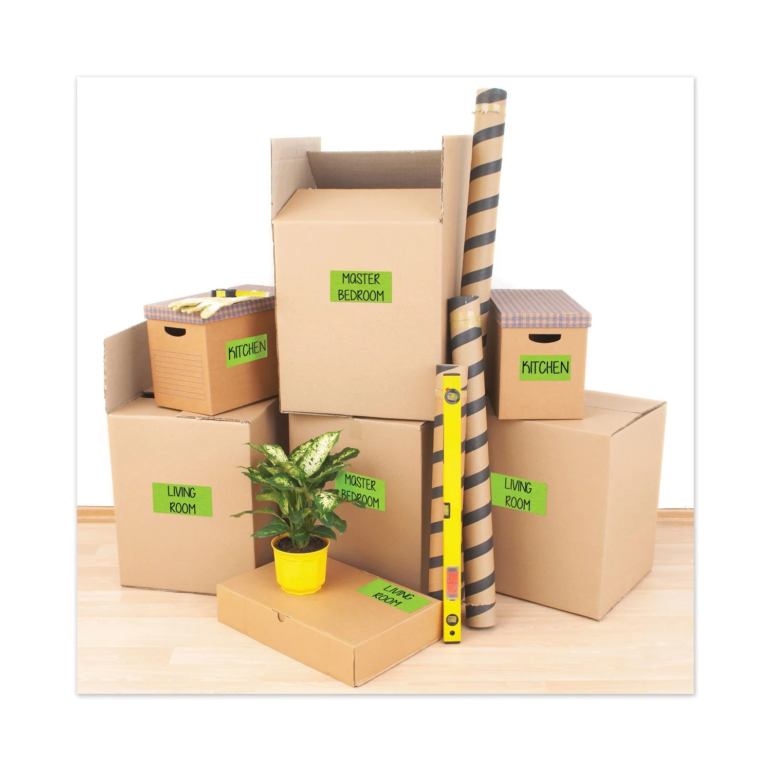 Avery High-Visibility Permanent Laser ID Labels, 2 x 4, Neon Green, 1000/Box - Image 4