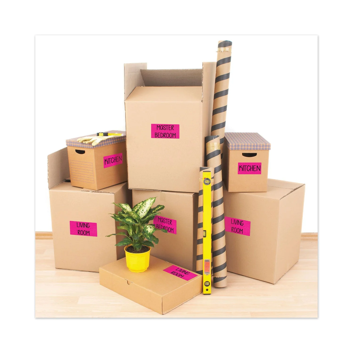Avery High-Visibility Permanent Laser ID Labels, 2 x 4, Neon Magenta, 1000/Box - Image 4
