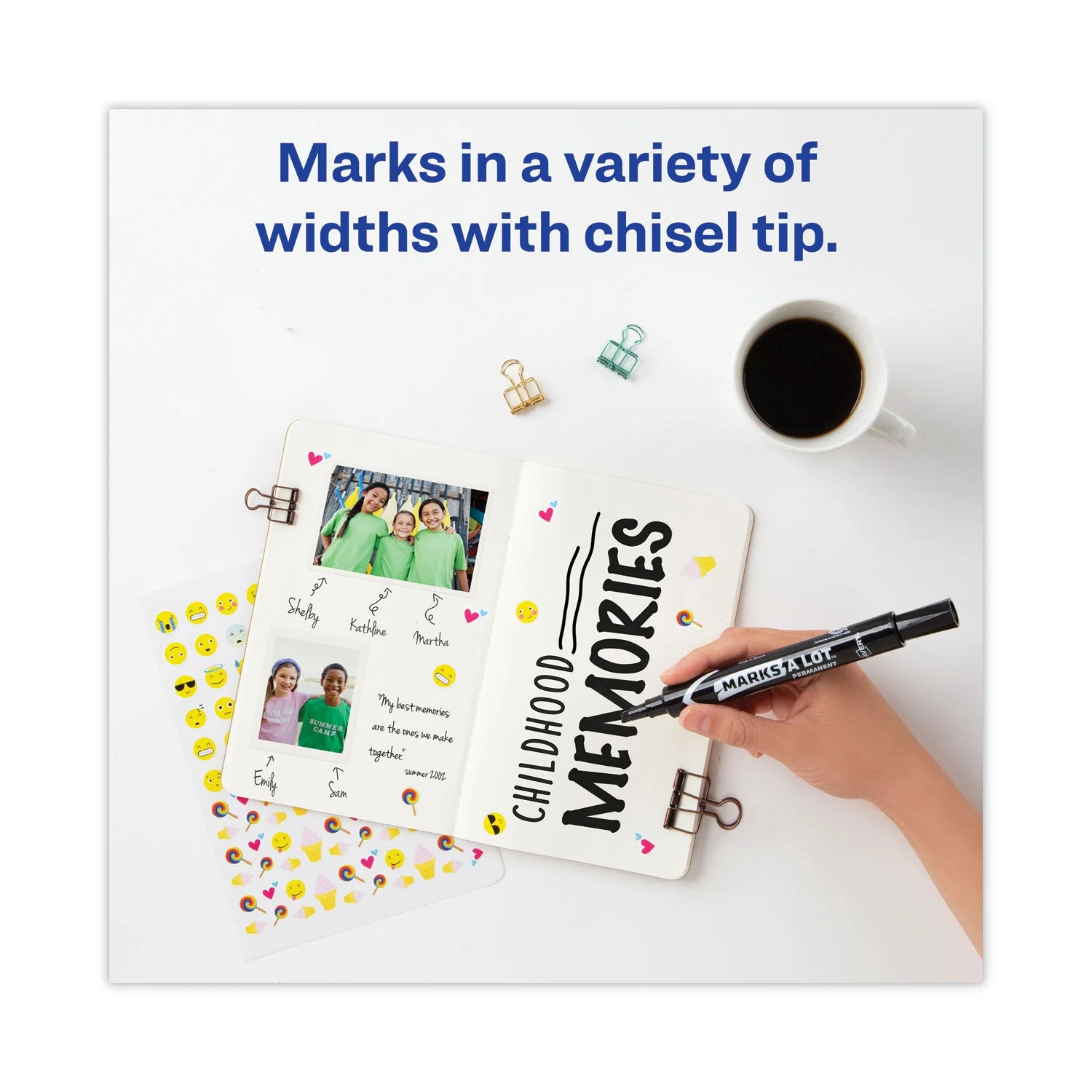 Avery MARKS A LOT Large Desk-Style Permanent Marker Value Pack, Broad Chisel Tip, Black, 36/Pack (98206) - Image 10