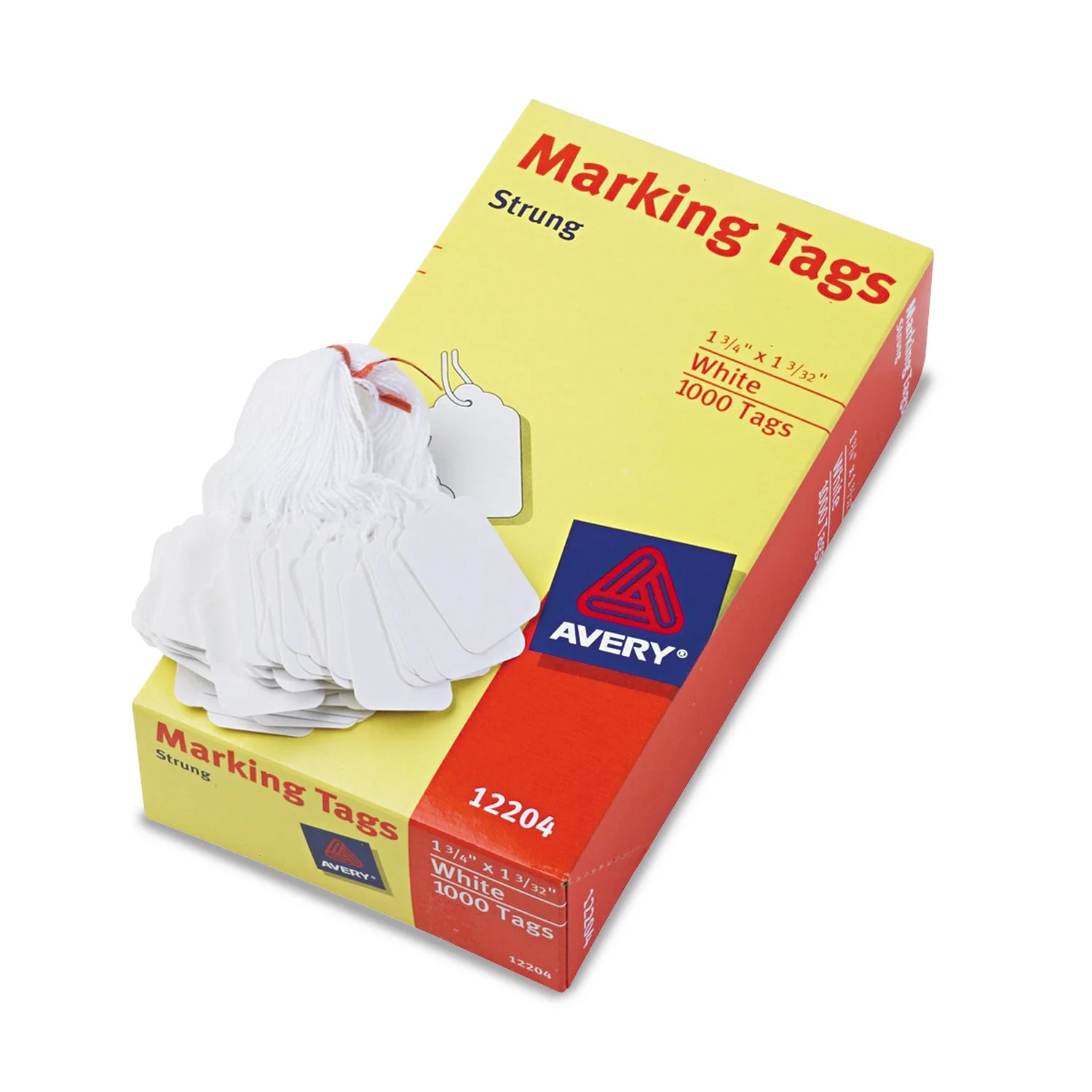 Avery Medium-Weight White Marking Tags, 1.75 x 1.09, 1,000/Box - Image 2