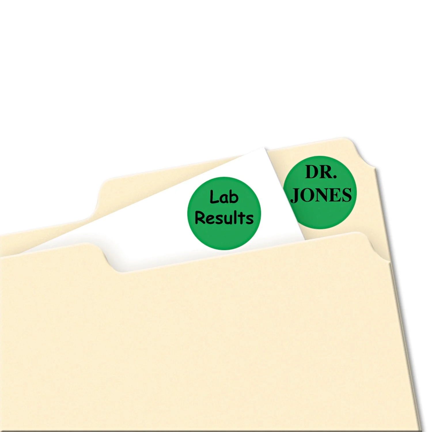 Avery Printable Self-Adhesive Removable Color-Coding Labels, 0.75" dia, Green, 24/Sheet, 42 Sheets/Pack, (5463) - Image 2