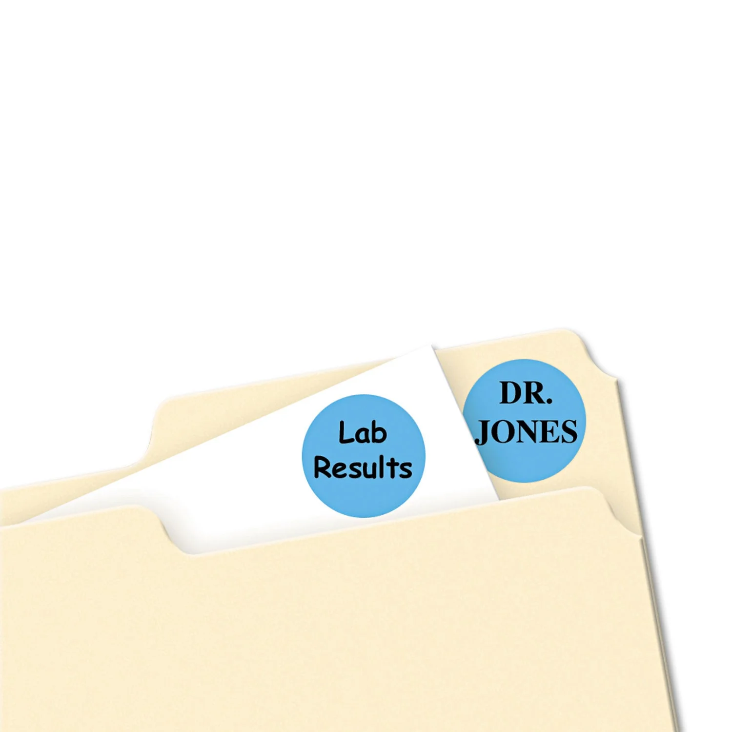 Avery Printable Self-Adhesive Removable Color-Coding Labels, 0.75" dia, Light Blue, 24/Sheet, 42 Sheets/Pack, (5461) - Image 2