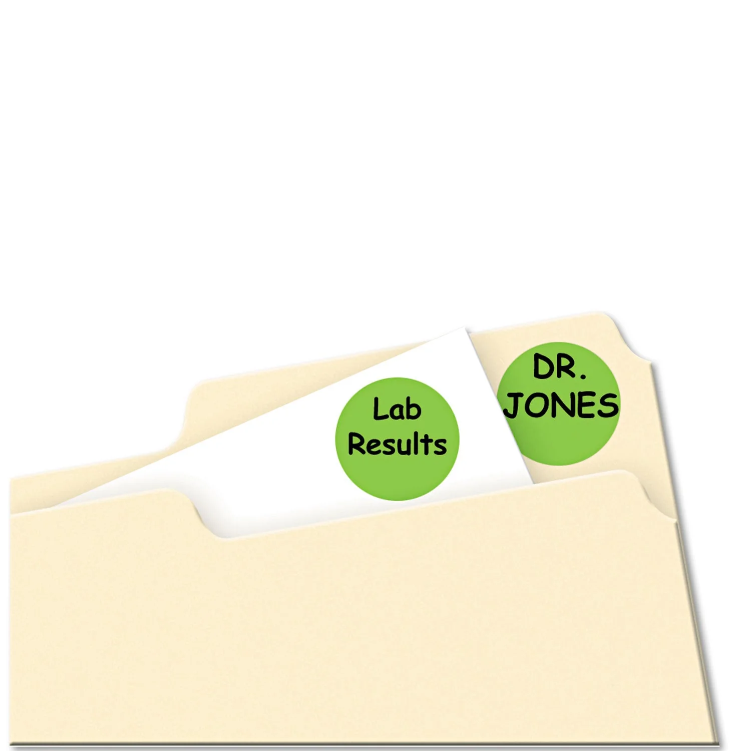 Avery Printable Self-Adhesive Removable Color-Coding Labels, 0.75" dia, Neon Green, 24/Sheet, 42 Sheets/Pack, (5468) - Image 2