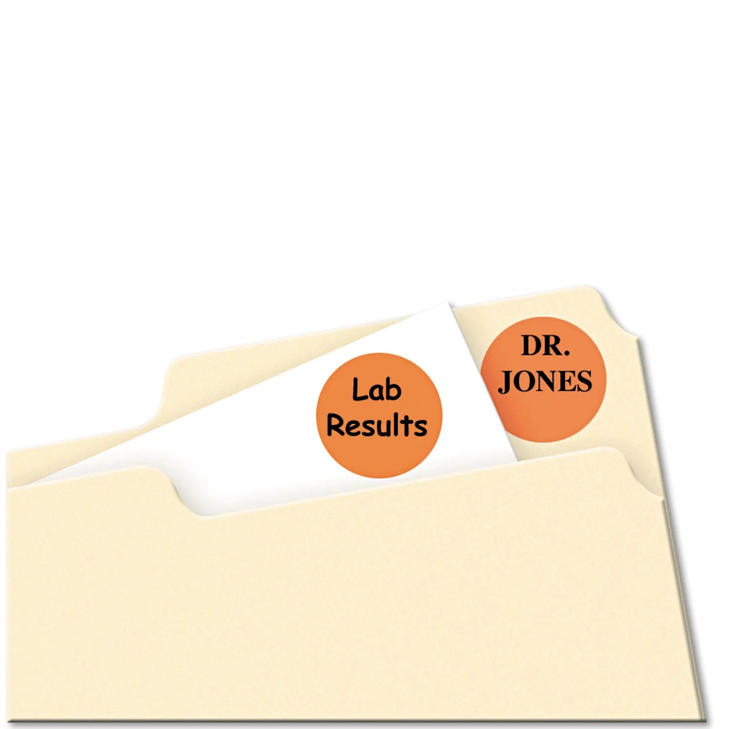 Avery Printable Self-Adhesive Removable Color-Coding Labels, 0.75" dia, Neon Orange, 24/Sheet, 42 Sheets/Pack, (5471) - Image 2