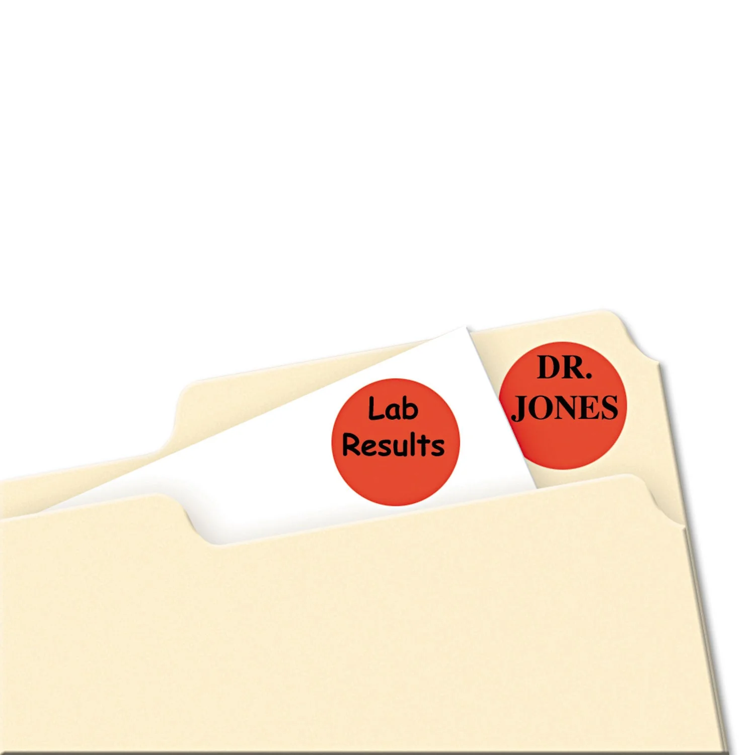 Avery Printable Self-Adhesive Removable Color-Coding Labels, 0.75" dia, Neon Red, 24/Sheet, 42 Sheets/Pack, (5467) - Image 2