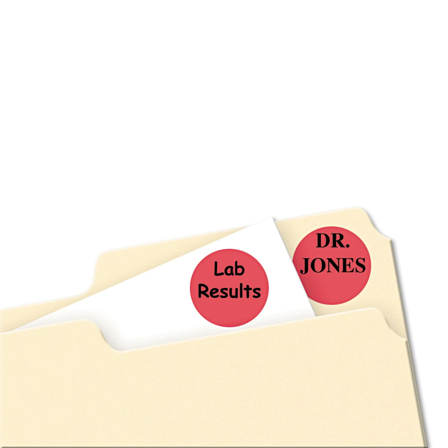 Avery Printable Self-Adhesive Removable Color-Coding Labels, 0.75" dia, Red, 24/Sheet, 42 Sheets/Pack, (5466) - Image 2