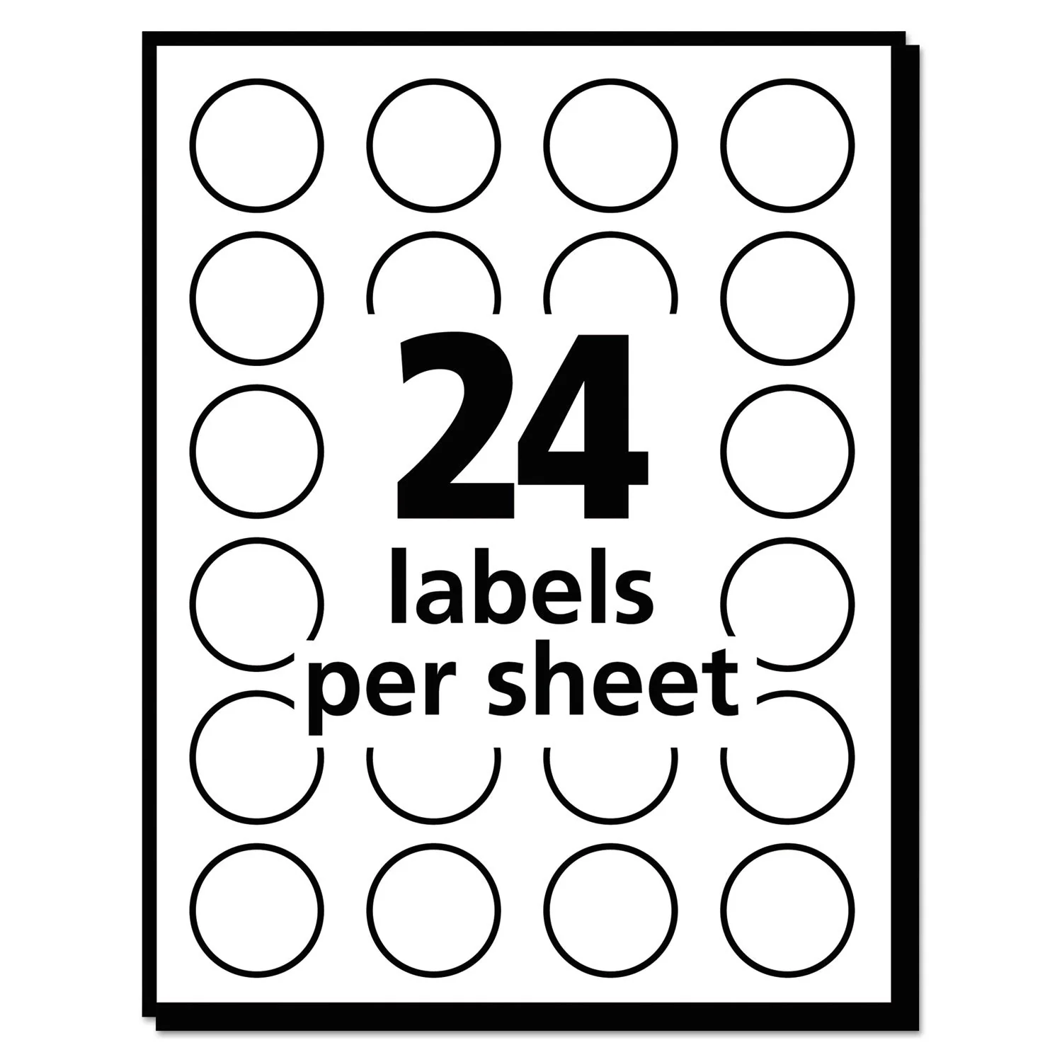 Avery Printable Self-Adhesive Removable Color-Coding Labels, 0.75" dia, Red, 24/Sheet, 42 Sheets/Pack, (5466) - Image 3