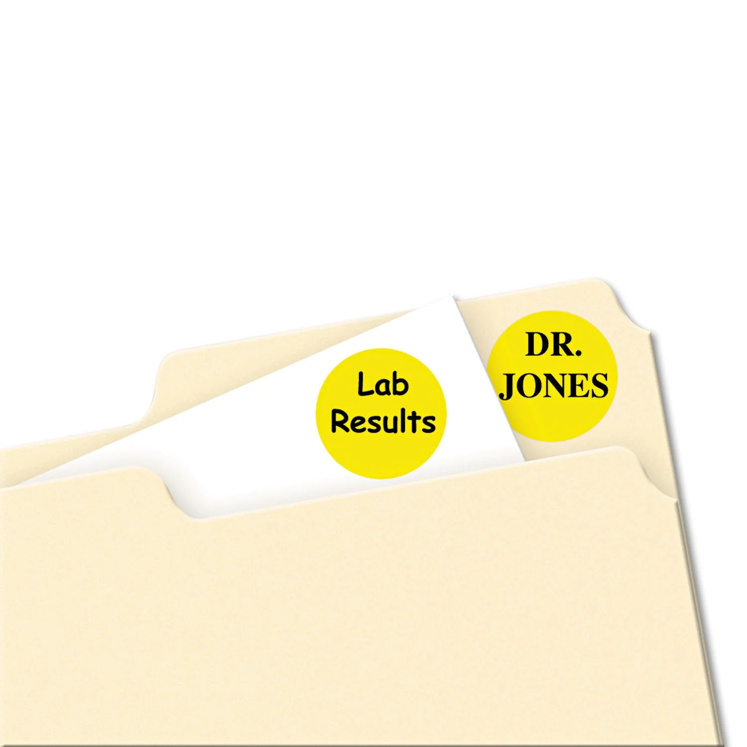 Avery Printable Self-Adhesive Removable Color-Coding Labels, 0.75" dia, Yellow, 24/Sheet, 42 Sheets/Pack, (5462) - Image 2