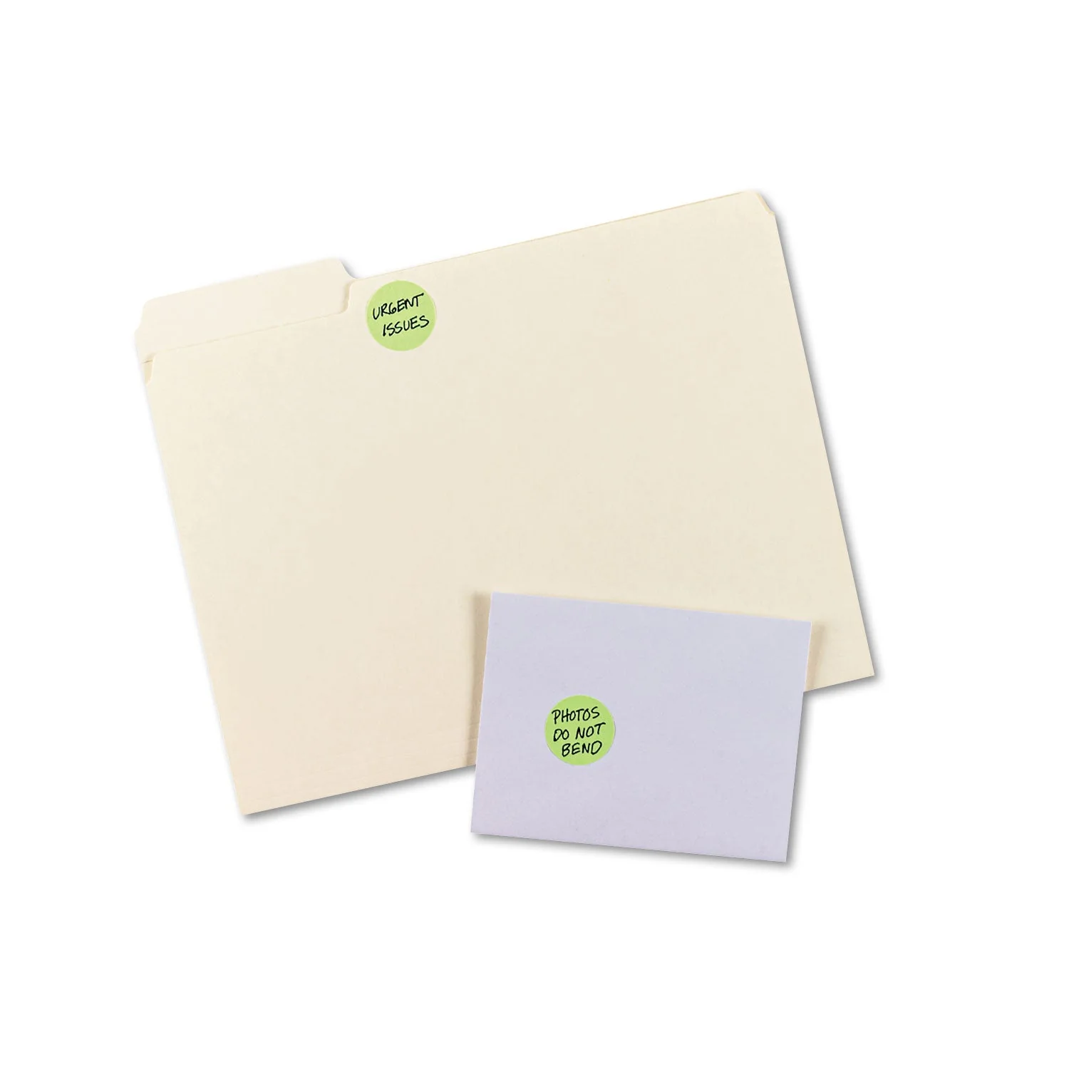 Avery Printable Self-Adhesive Removable Color-Coding Labels, 1.25" dia, Neon Green, 8/Sheet, 50 Sheets/Pack, (5498) - Image 3