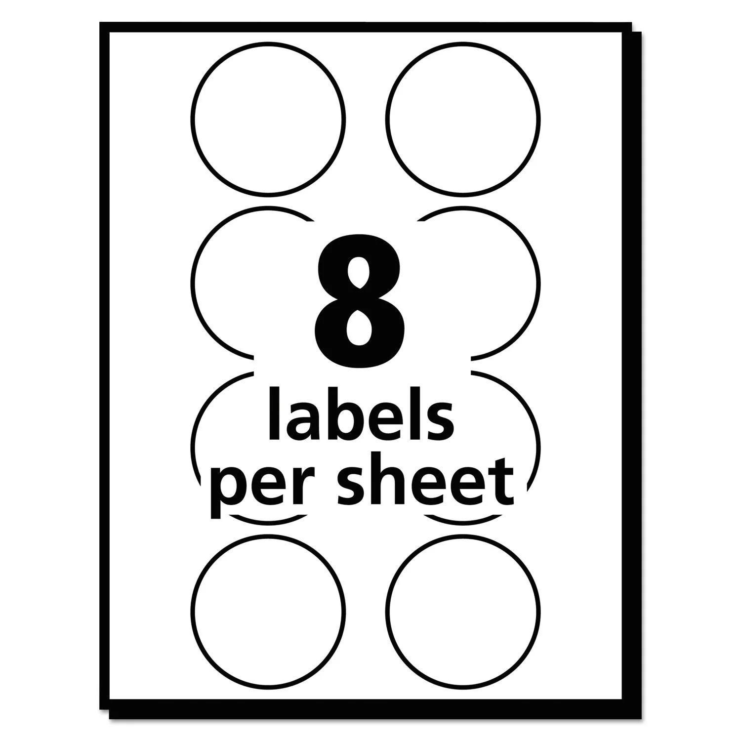 Avery Printable Self-Adhesive Removable Color-Coding Labels, 1.25" dia, Neon Orange, 8/Sheet, 50 Sheets/Pack, (5476) - Image 4