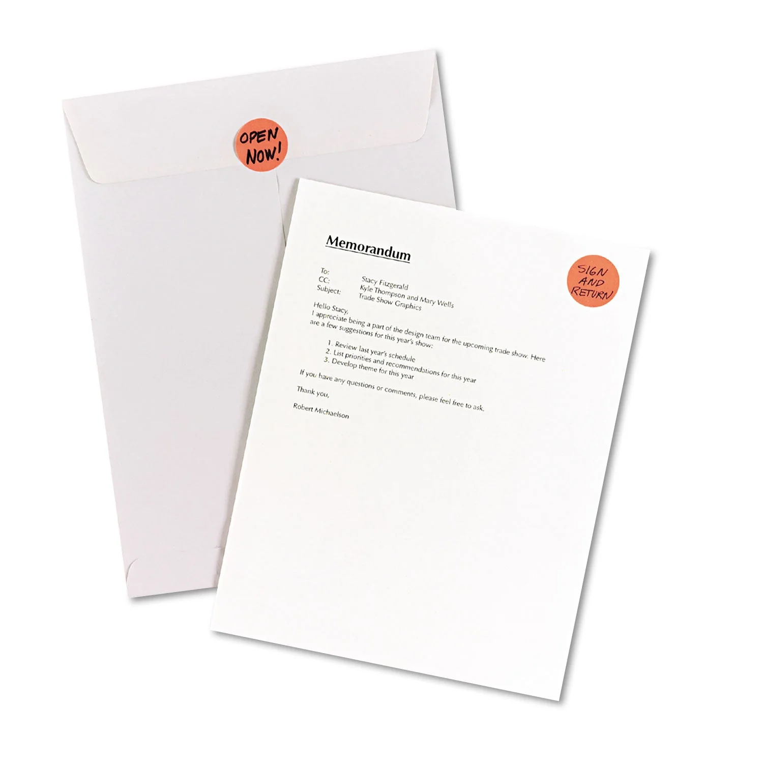 Avery Printable Self-Adhesive Removable Color-Coding Labels, 1.25" dia, Neon Red, 8/Sheet, 50 Sheets/Pack, (5497) - Image 3
