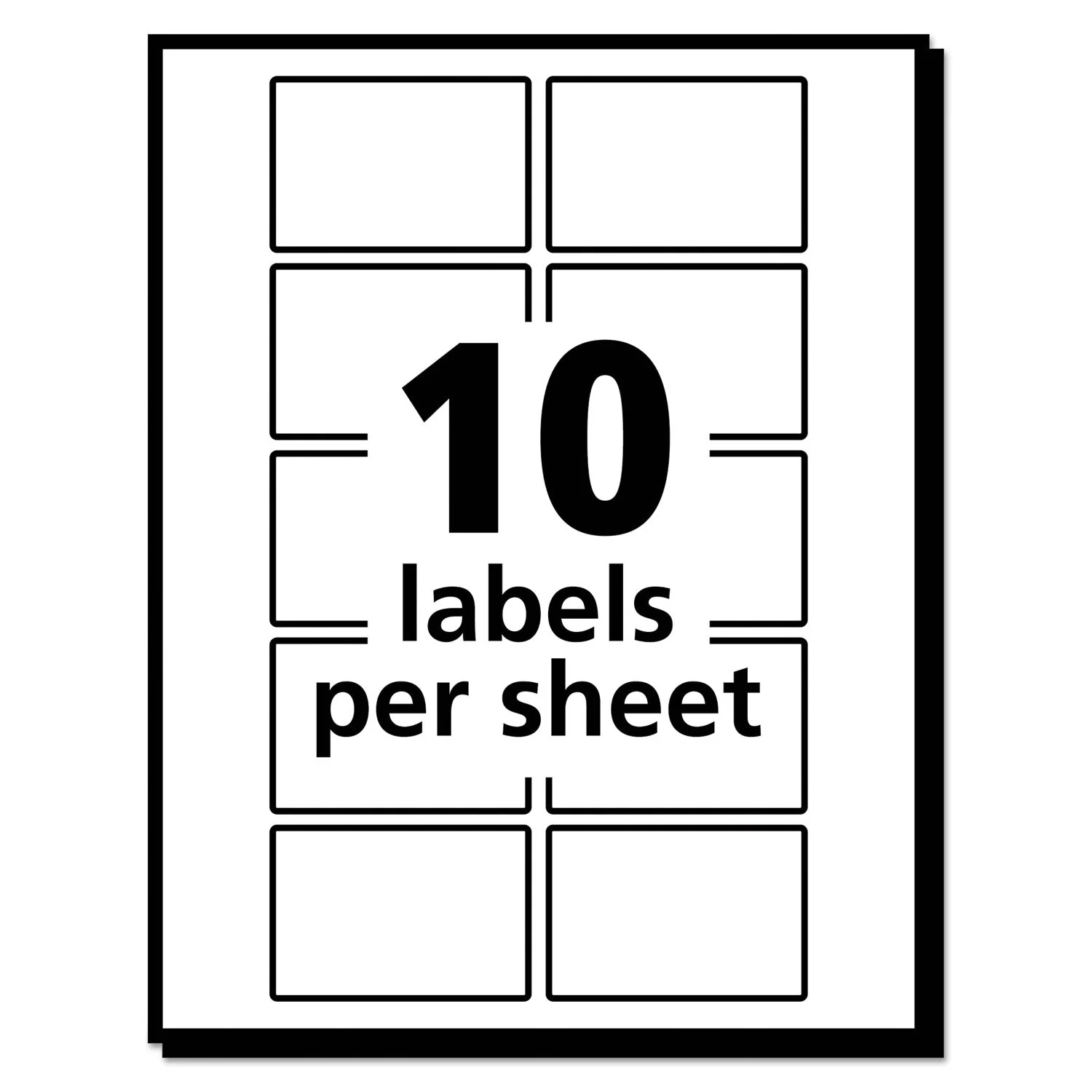 Avery Removable Multi-Use Labels, Inkjet/Laser Printers, 1 x 1.5, White, 10/Sheet, 50 Sheets/Pack, (5434) - Image 5