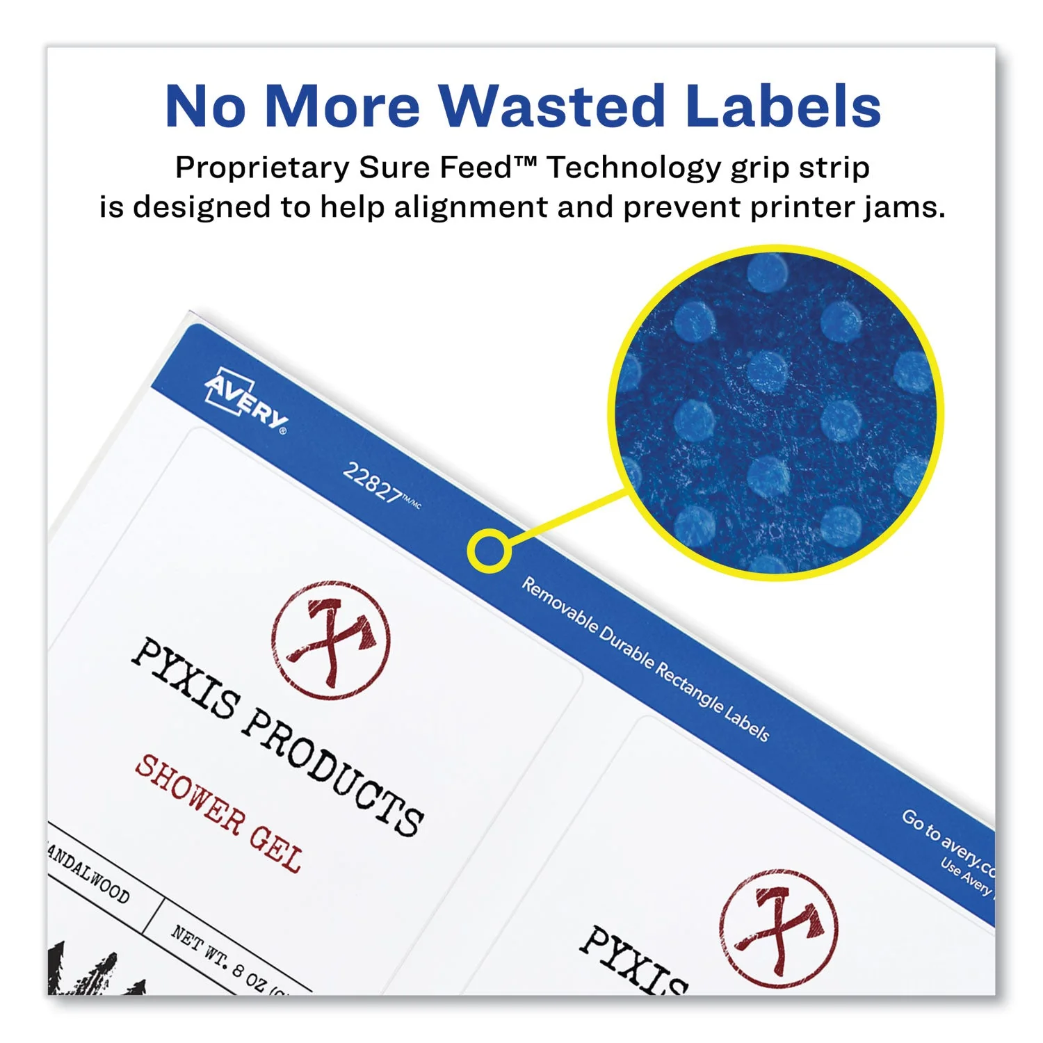 Avery Removable Print-to-the-Edge White Labels w/ Sure Feed, 3.5 x 4.75 Inch, 32/Pack - Image 5