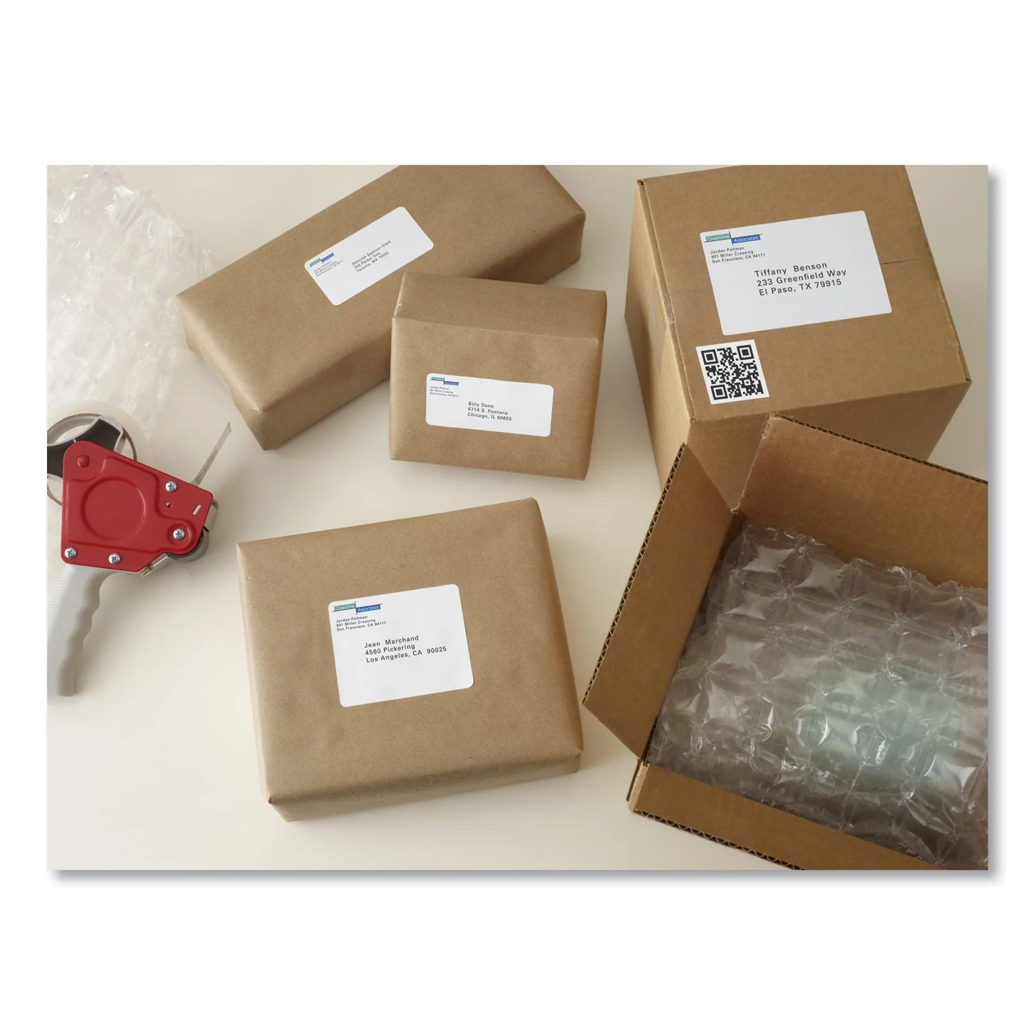 Avery Shipping Labels w/ TrueBlock Technology, Laser Printers, 5.5 x 8.5, White, 2/Sheet, 100 Sheets/Box - Image 8