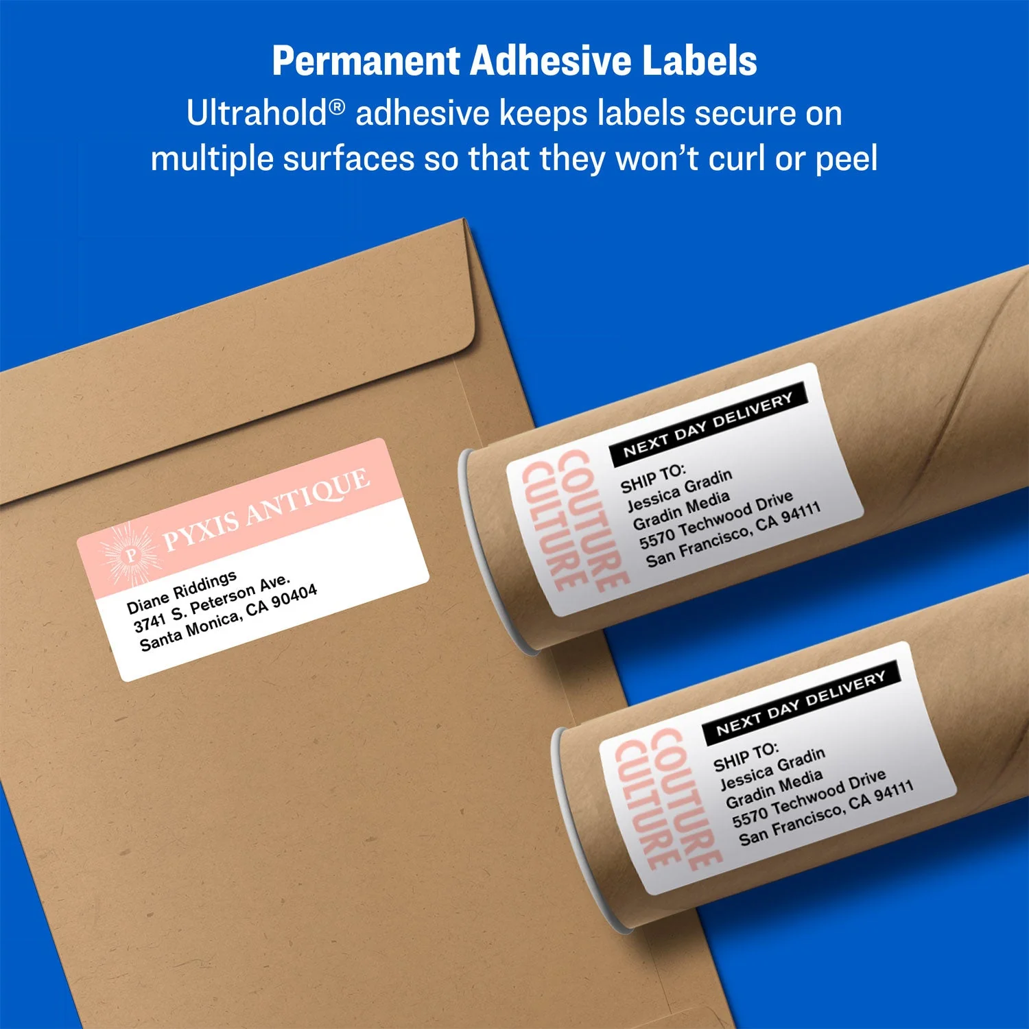 Avery Shipping Labels with TrueBlock Technology, Inkjet Printers, 8.5 x 11, White, 100/Box - Image 3
