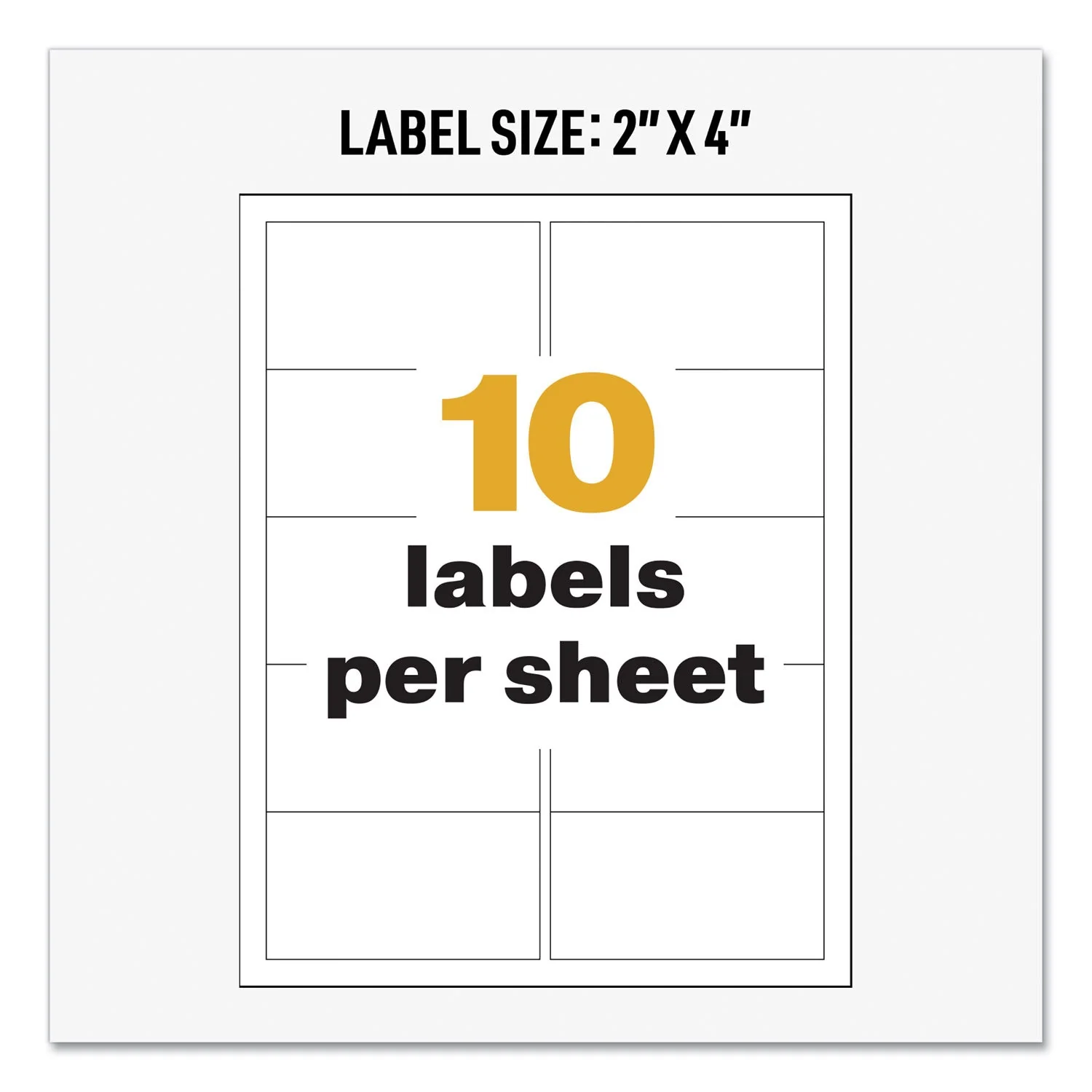 Avery UltraDuty GHS Chemical Waterproof and UV Resistant Labels, 2 x 4, White, 10/Sheet, 50 Sheets/Box - Image 6