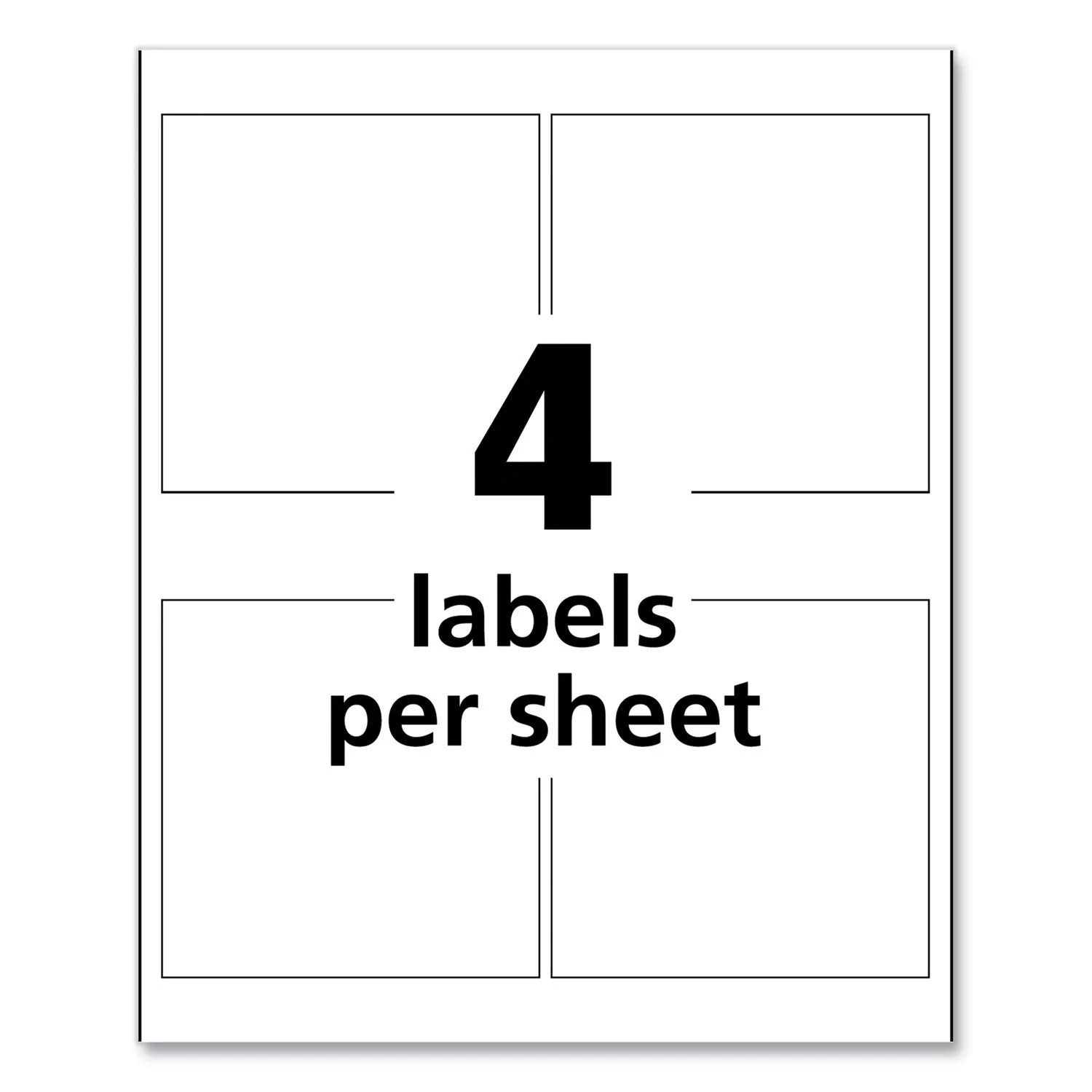 Avery UltraDuty GHS Chemical Waterproof and UV Resistant Labels, 4 x 4, White, 4/Sheet, 50 Sheets/Pack - Image 2