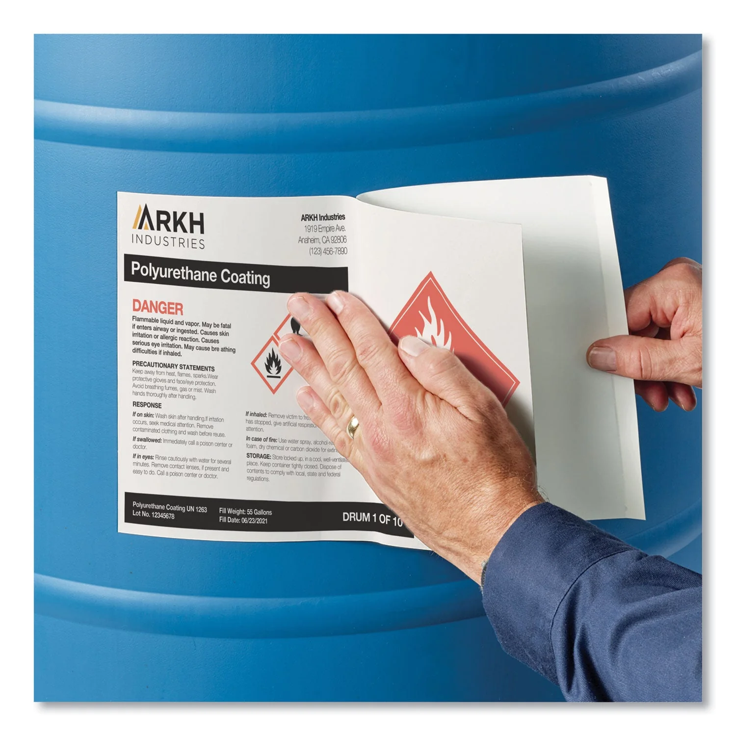 Avery UltraDuty GHS Chemical Waterproof and UV Resistant Labels, 8.5 x 11, White, 50/Box - Image 7