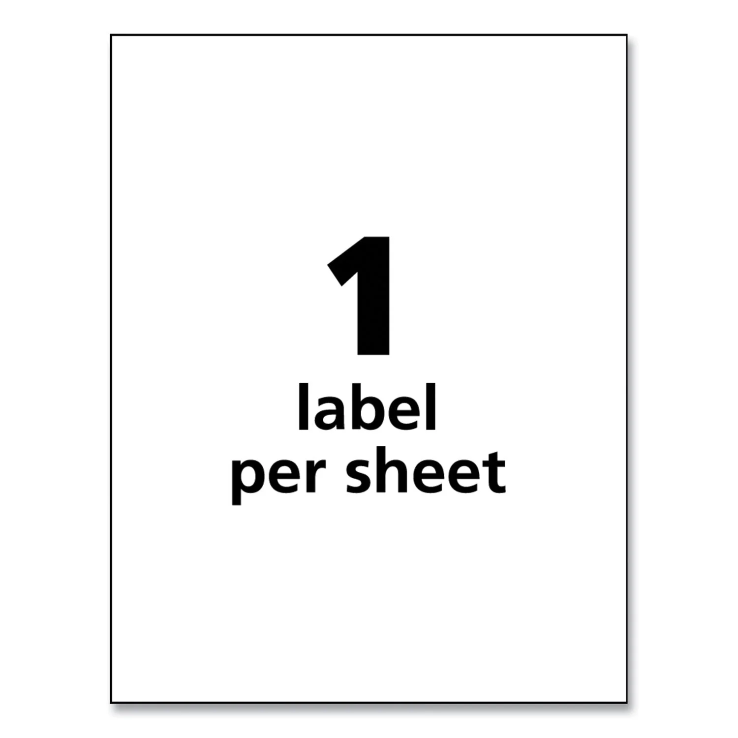 Avery UltraDuty GHS Chemical Waterproof and UV Resistant Labels, 8.5 x 11, White, 50/Pack - Image 2