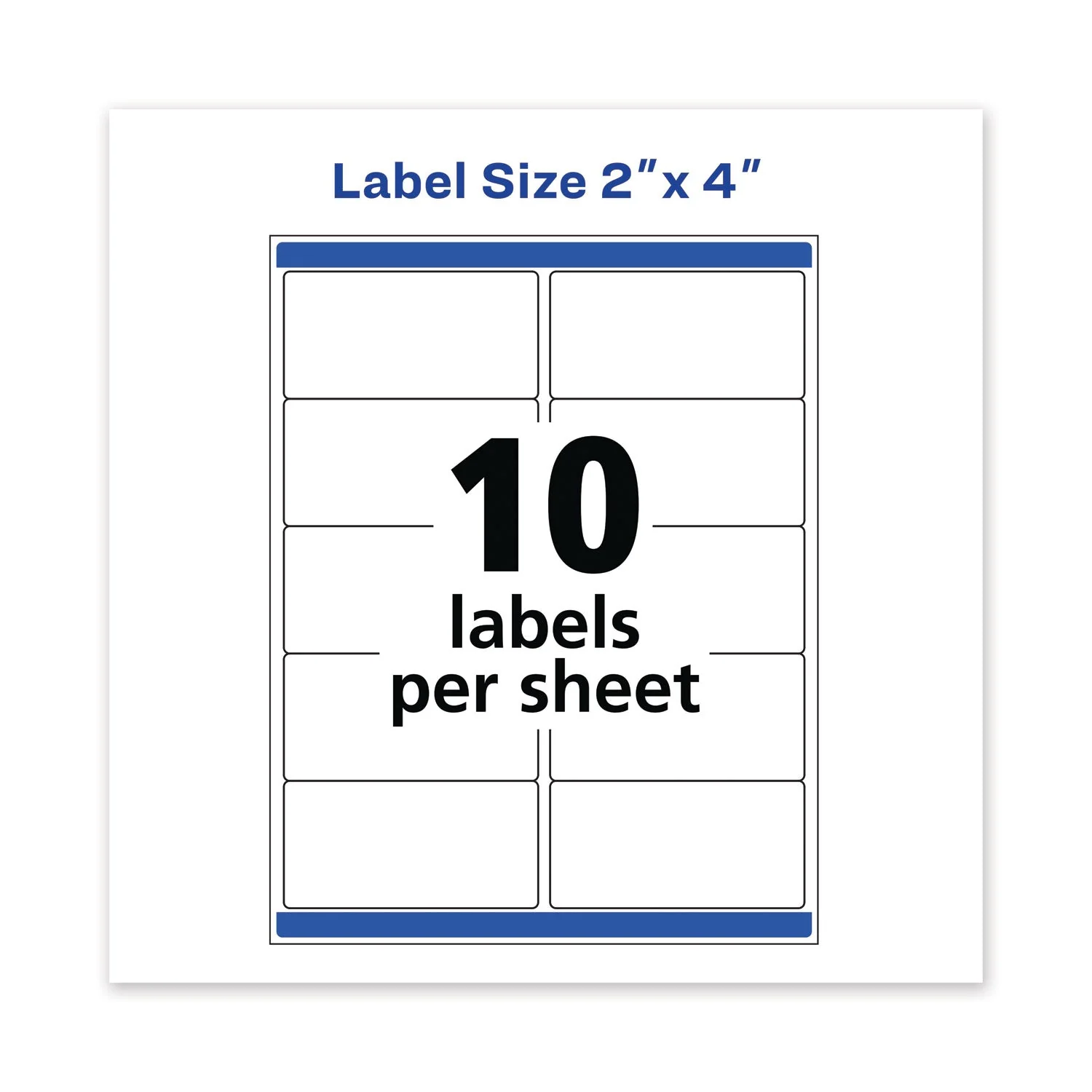Avery Waterproof Shipping Labels with TrueBlock and Sure Feed, Laser Printers, 2 x 4, White, 10/Sheet, 50 Sheets/Pack - Image 7