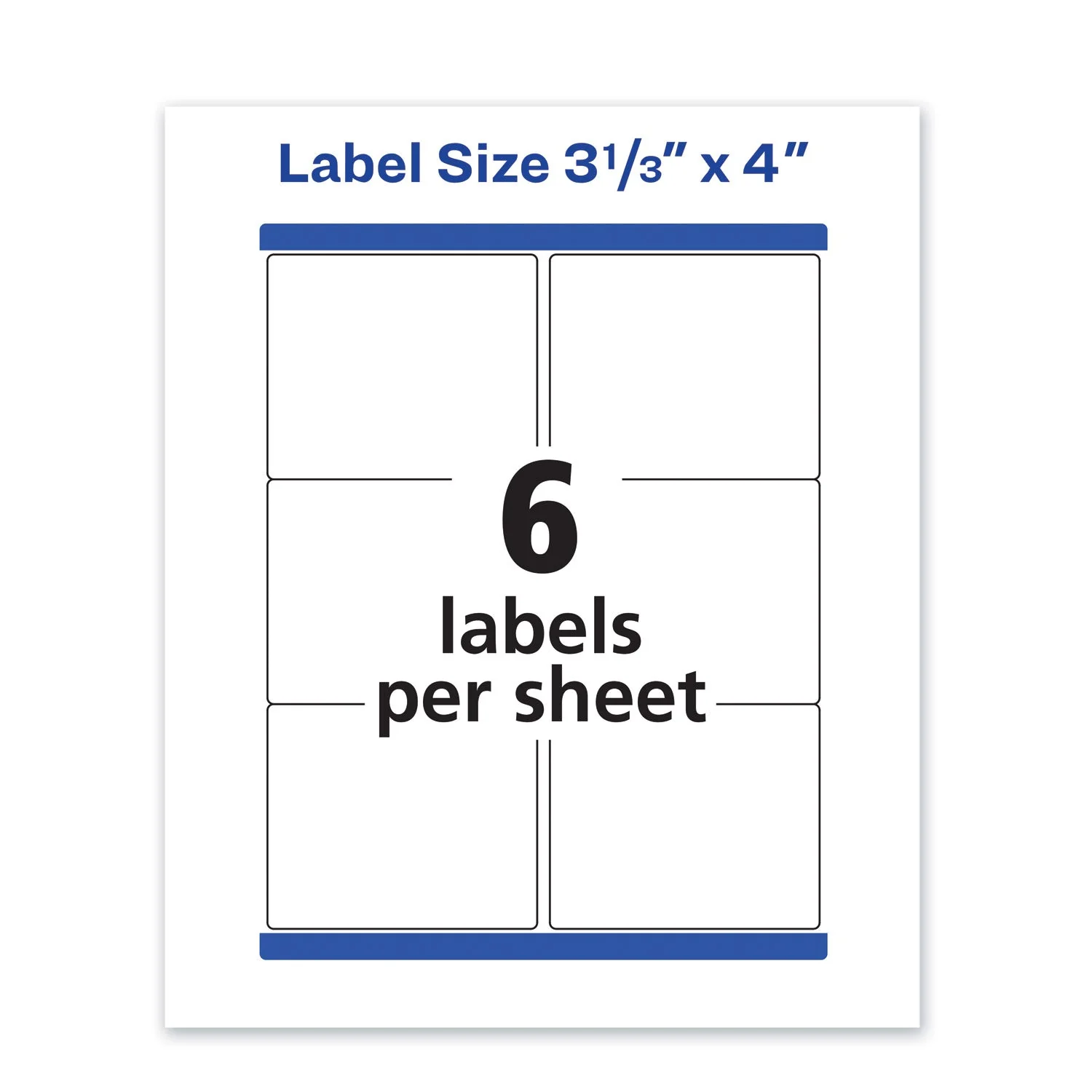Avery Waterproof Shipping Labels with TrueBlock and Sure Feed, Laser Printers, 3.33 x 4, White, 6/Sheet, 50 Sheets/Pack - Image 6