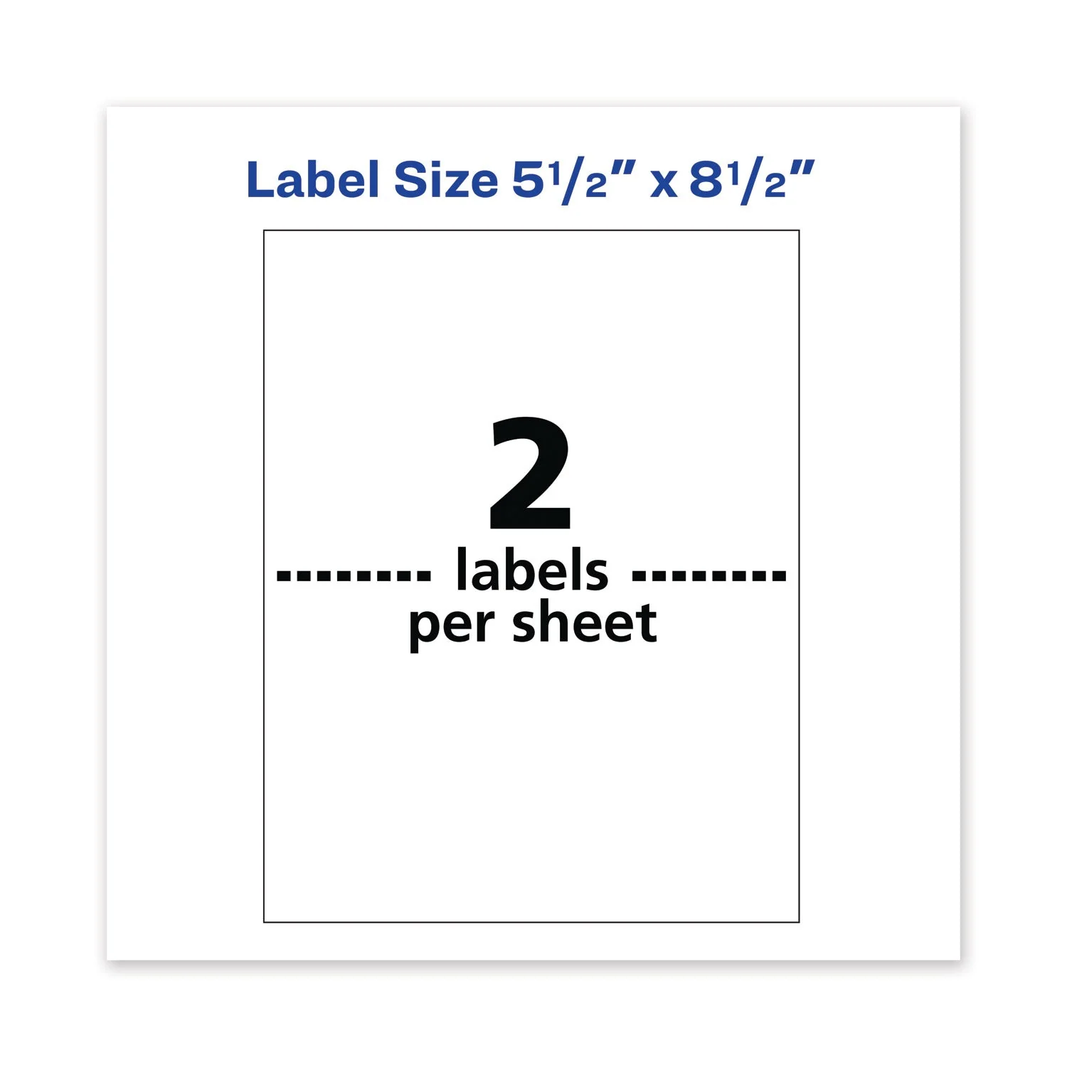 Avery Waterproof Shipping Labels with TrueBlock Technology, Laser Printers, 5.5 x 8.5, White, 2/Sheet, 50 Sheets/Pack - Image 7