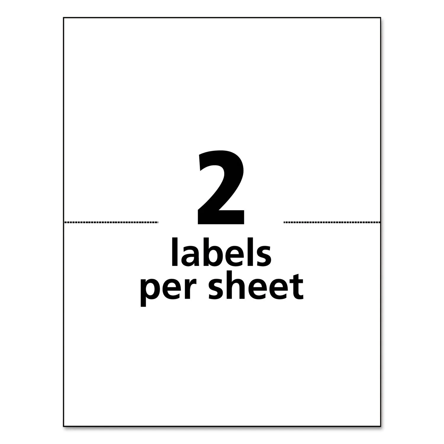 Avery White Shipping Labels-Bulk Packs, Inkjet/Laser Printers, 5.5 x 8.5, White, 2/Sheet, 250 Sheets/Box - Image 3