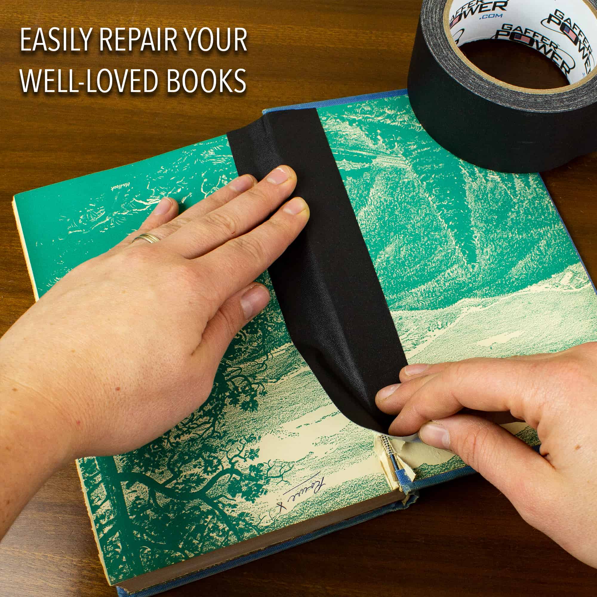Gaffer Power Premium Grade Bookbinding Tape 2 Inch x 15 Yards (Black) - Image 3