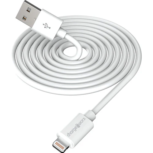 ChargeWorx CX4602WH Lightning Charge and Sync Cable 6' (White) - Image 2